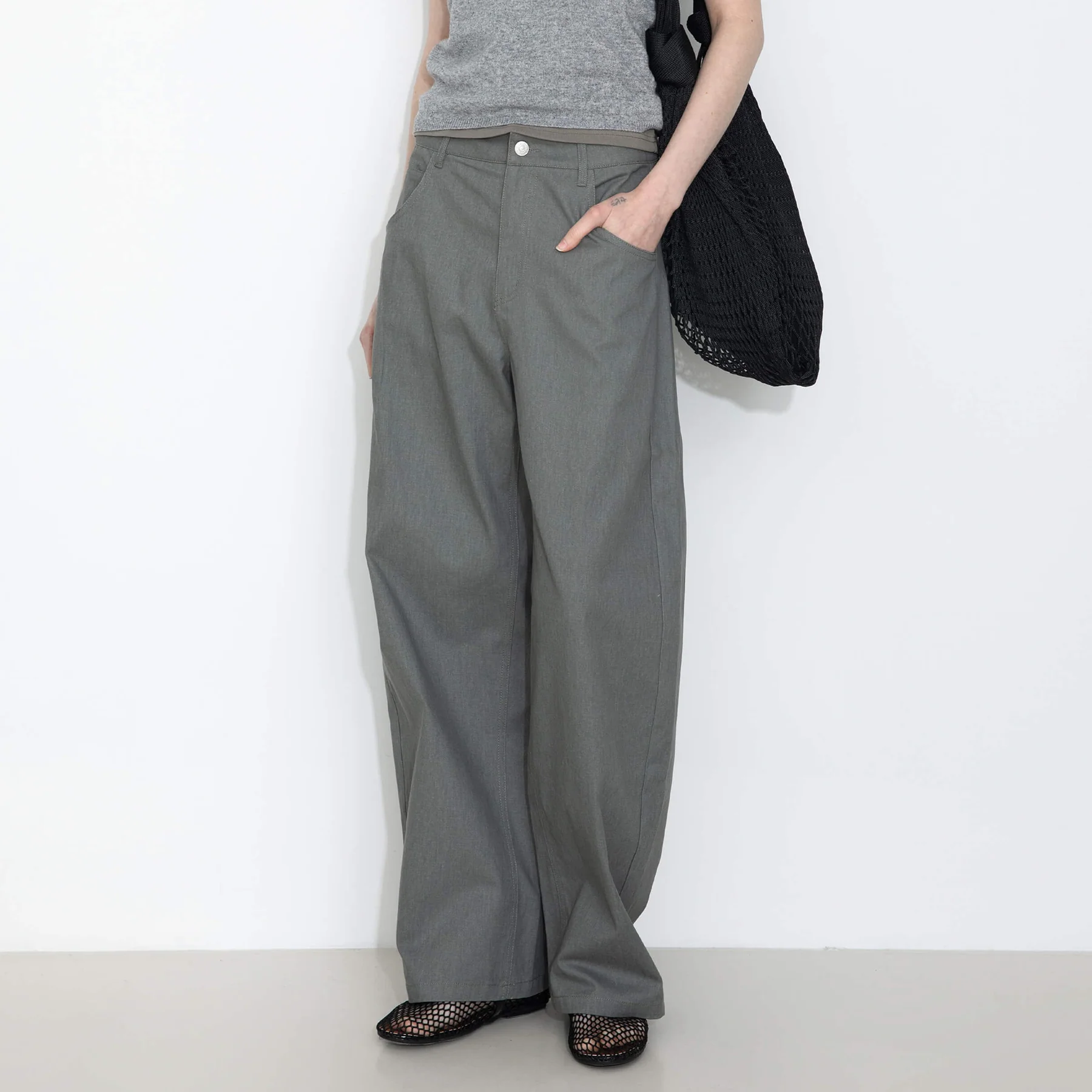 100% Cotton Draped Oversized Wide-Leg Casual Pants - Image 6