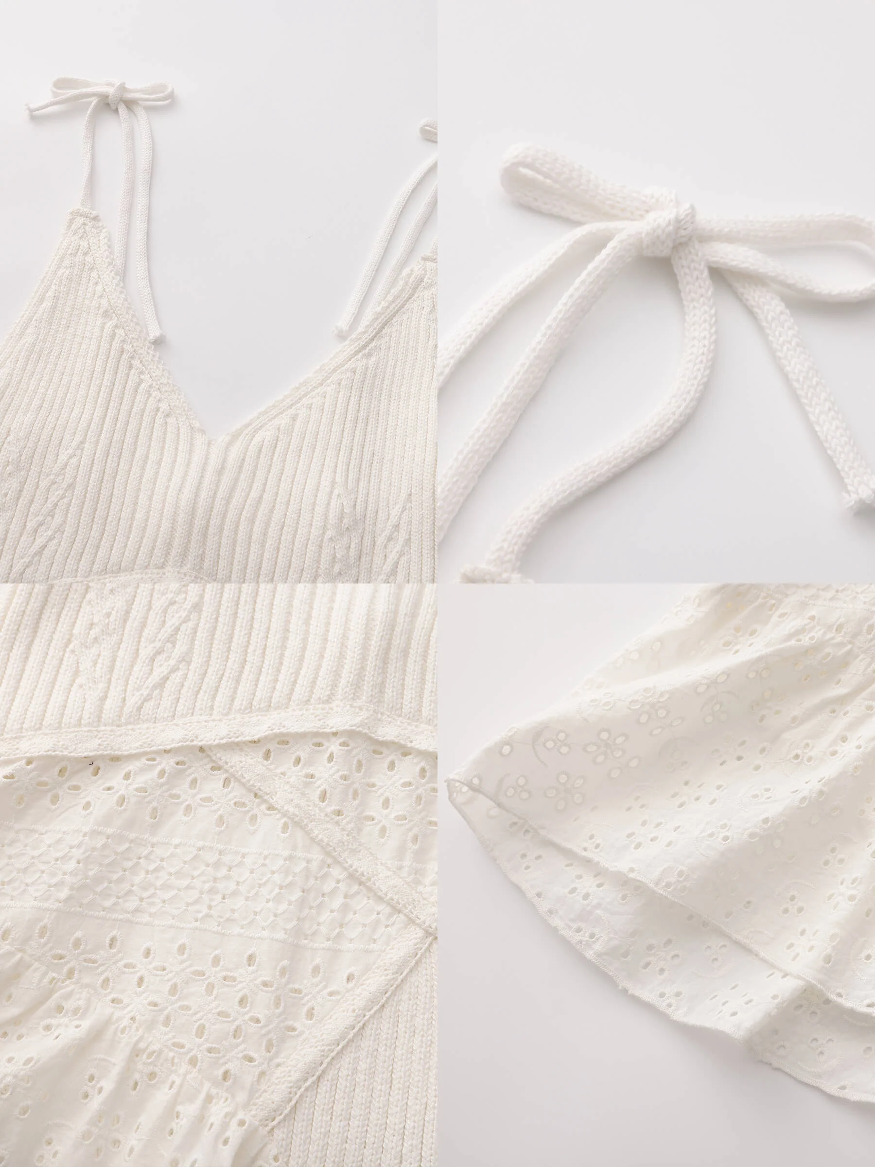 100% Cotton Lace-Detail Knitted Cami Top - Image 11