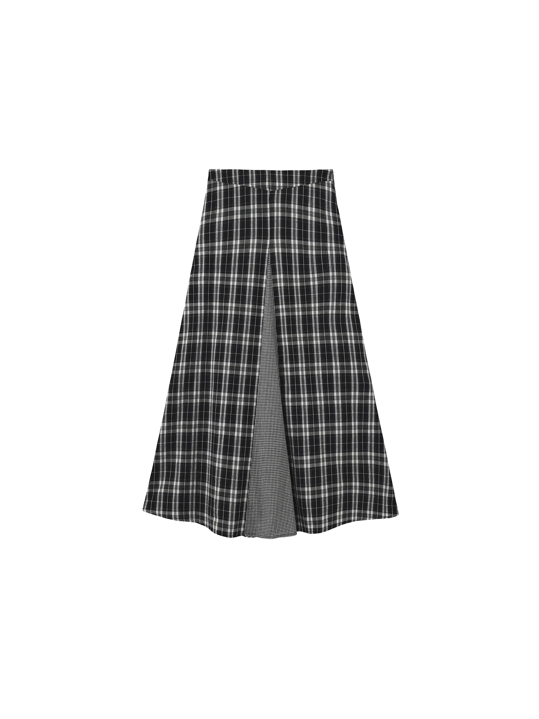 100% Cotton Patchwork Check A-Line Maxi Skirt - Image 14