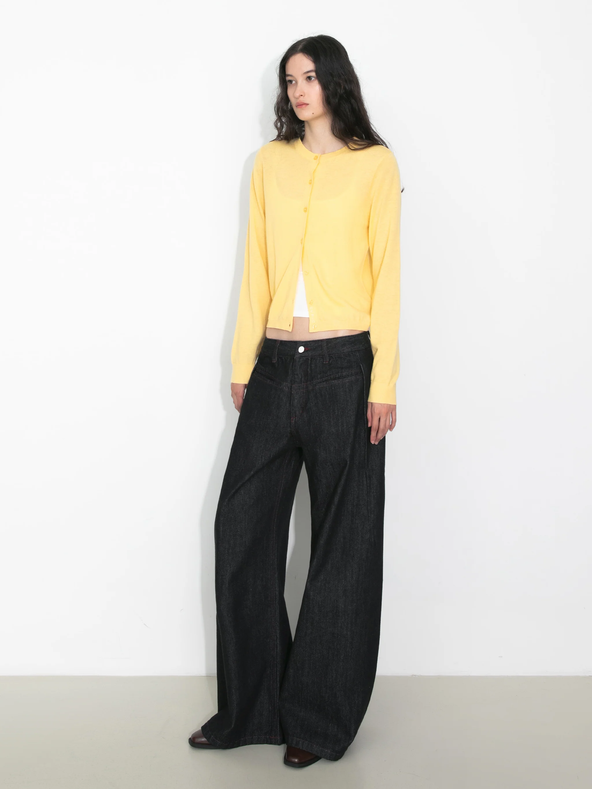 100% Wool Knit Cardigan with Crew Neck - Image 11