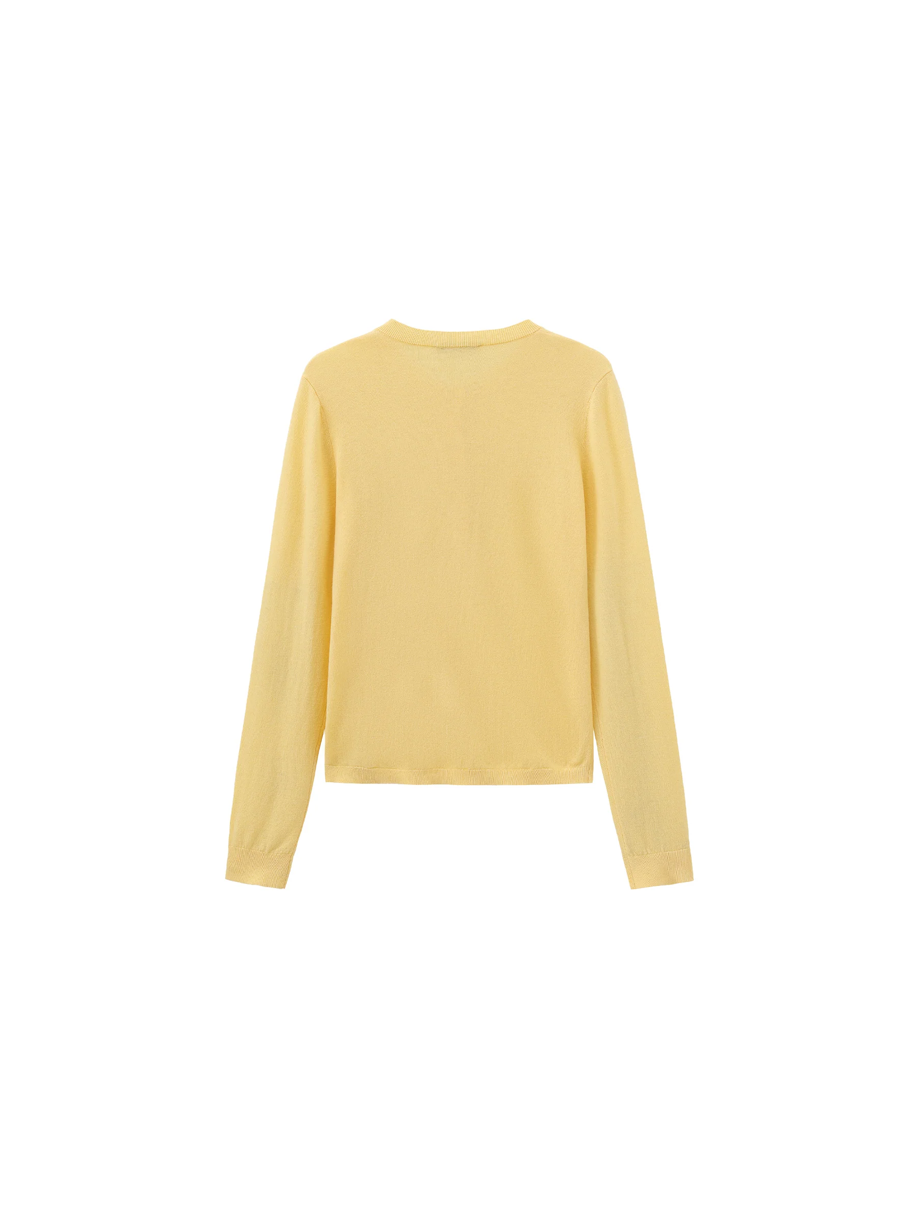 100% Wool Knit Cardigan with Crew Neck - Image 20