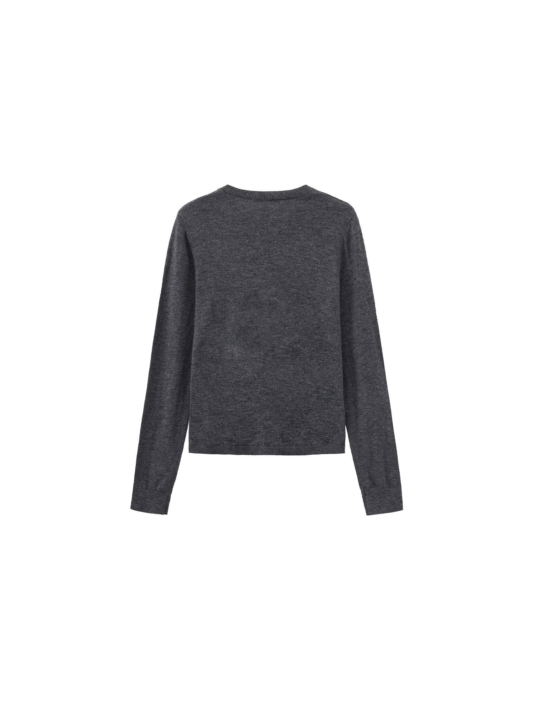100% Wool Knit Cardigan with Crew Neck - Image 24