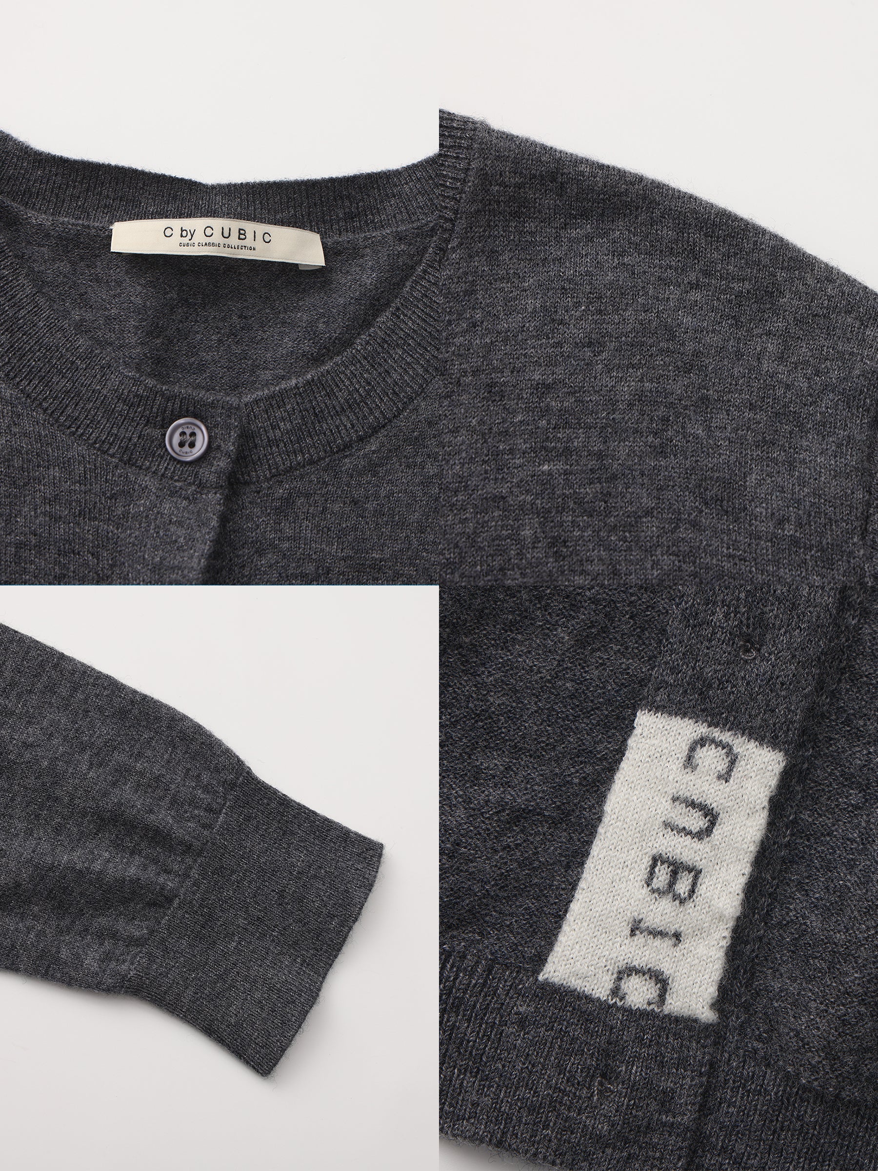 100% Wool Knit Cardigan with Crew Neck - Image 27