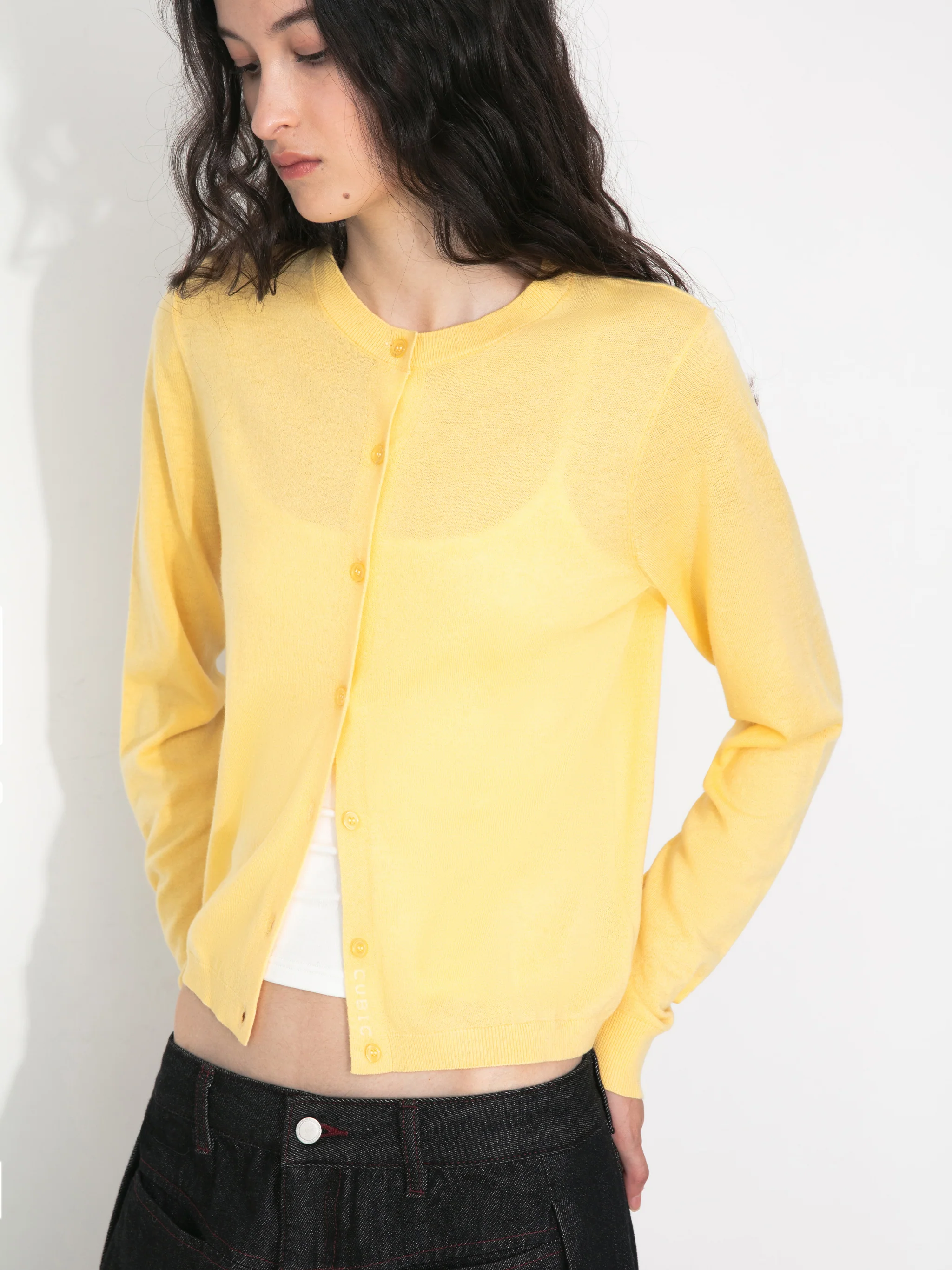 100% Wool Knit Cardigan with Crew Neck - Image 7