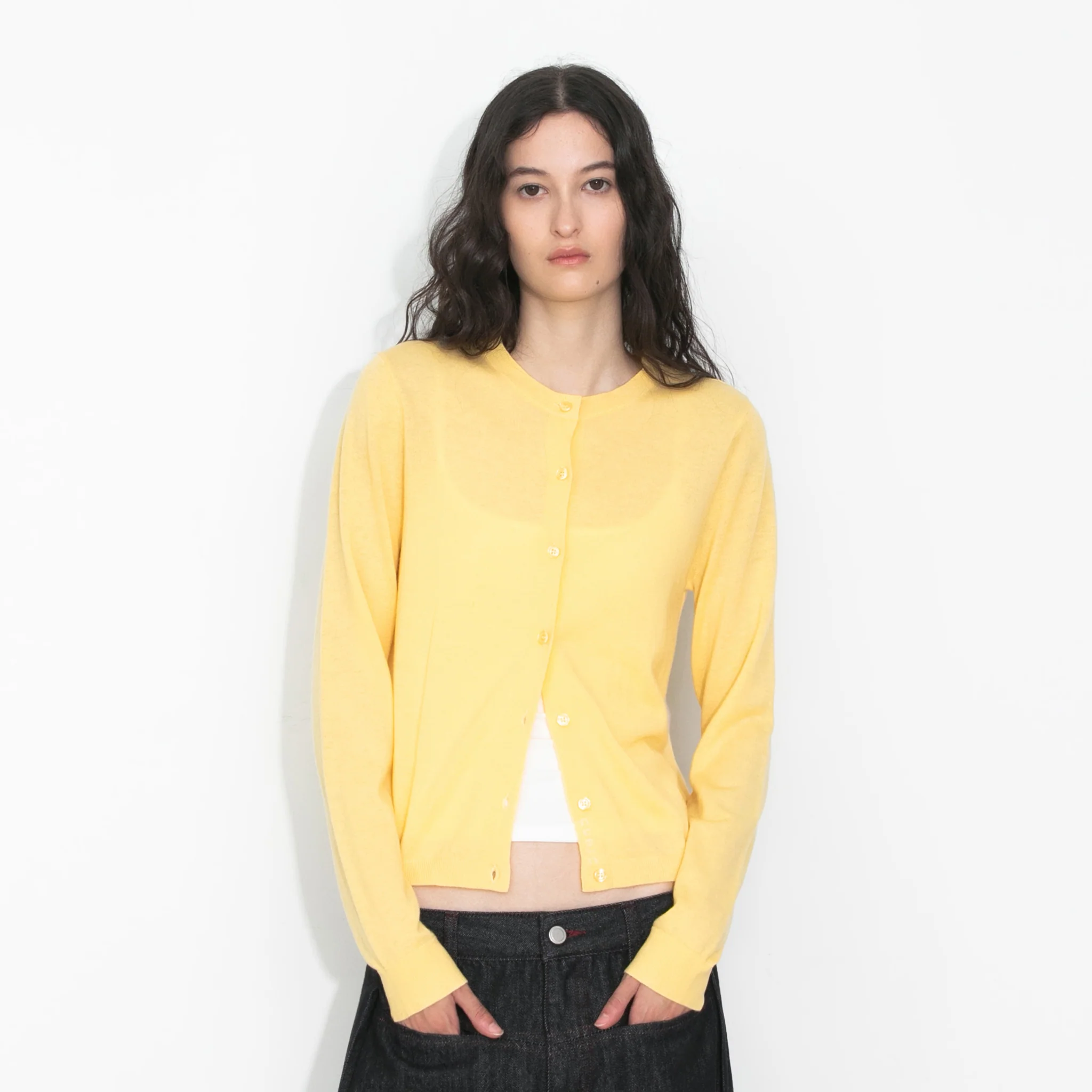 100% Wool Knit Cardigan with Crew Neck - Image 9