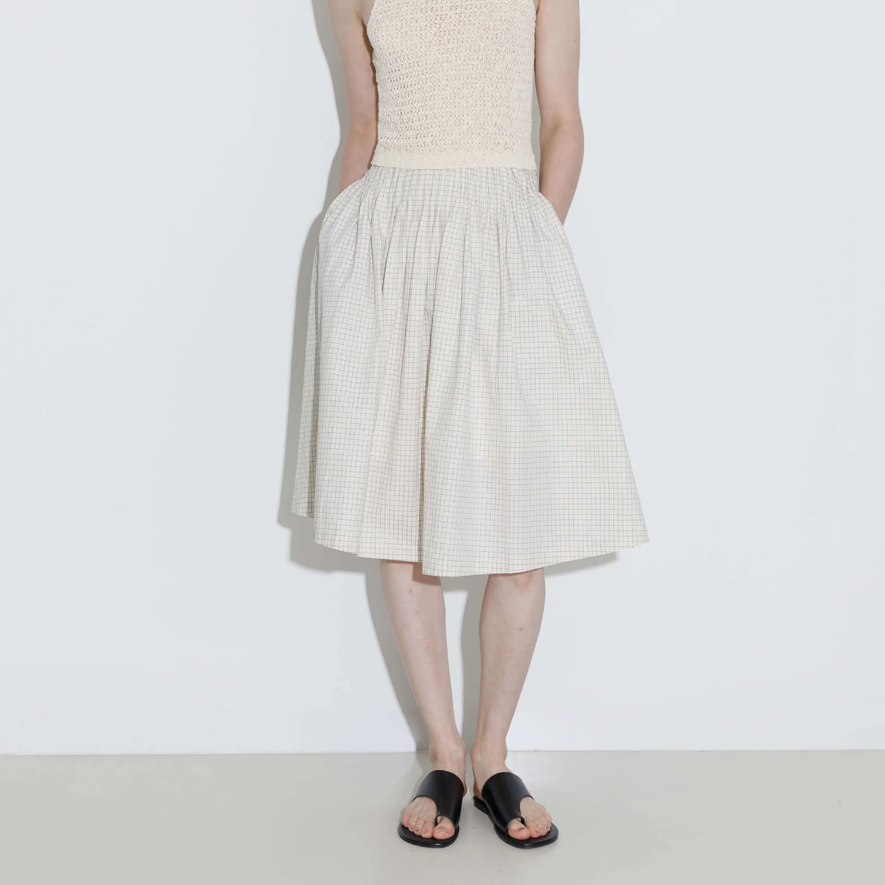 100% Cotton A-Line Midi Skirt - Image 12