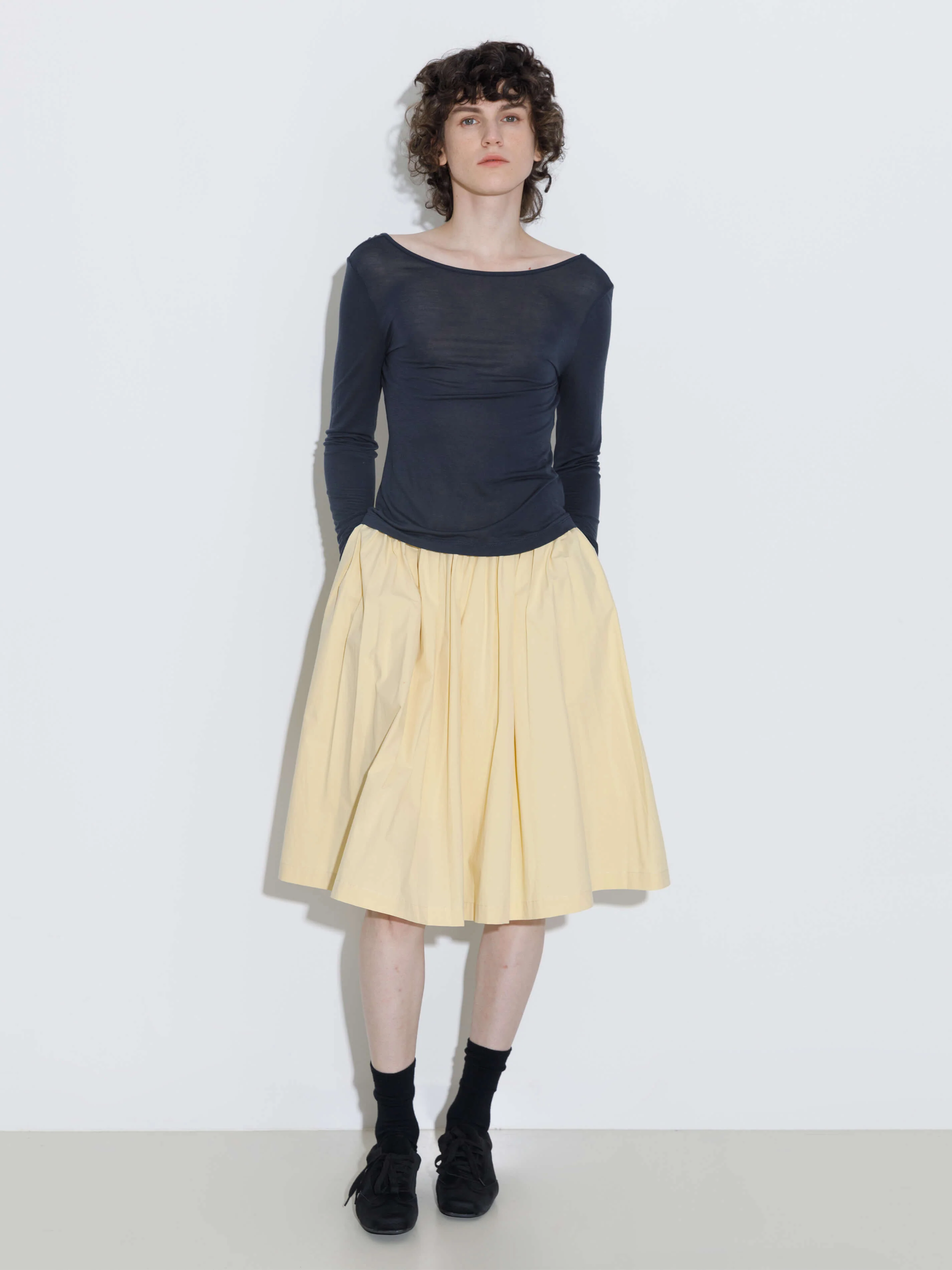 100% Cotton A-Line Midi Skirt - Image 5