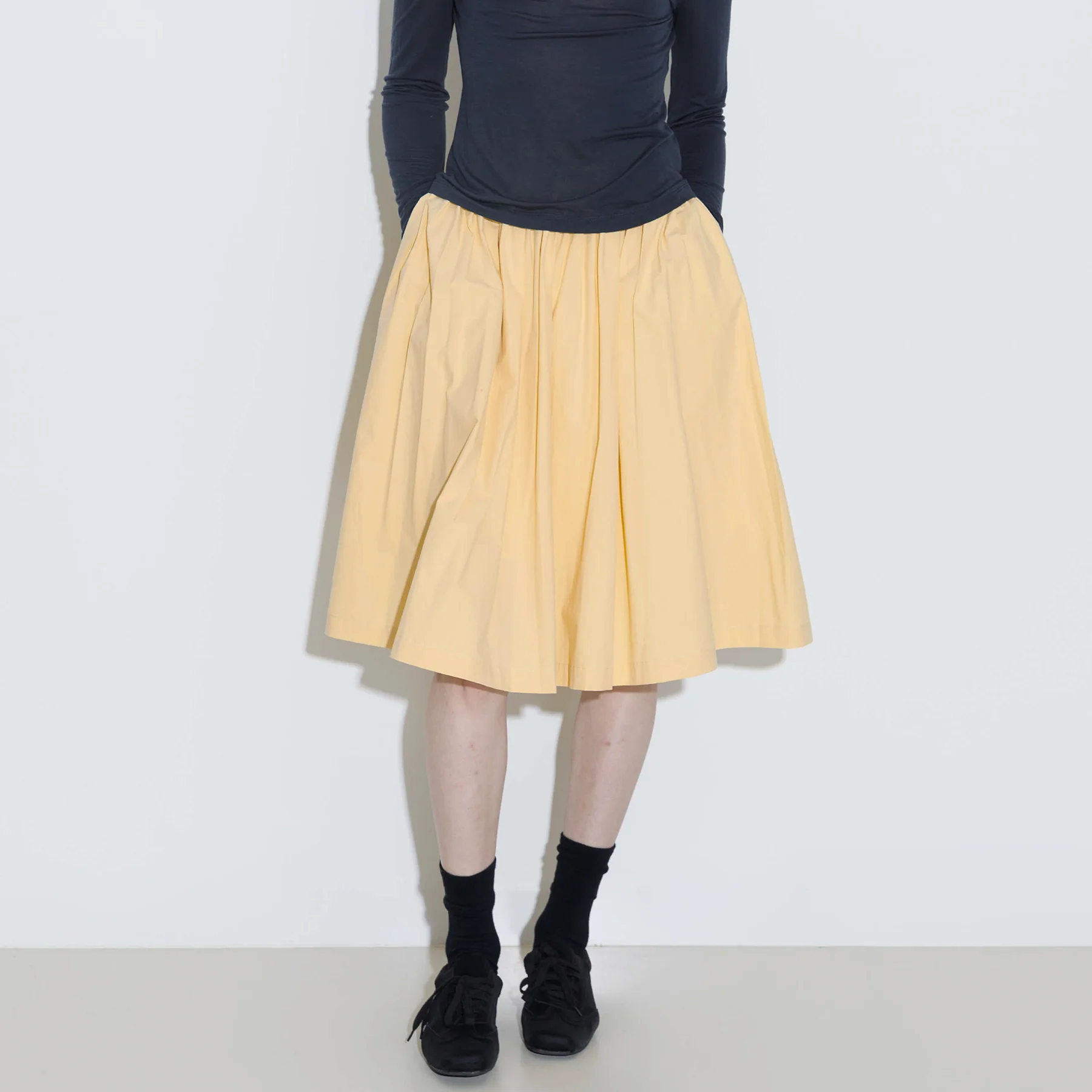 100% Cotton A-Line Midi Skirt - Image 6