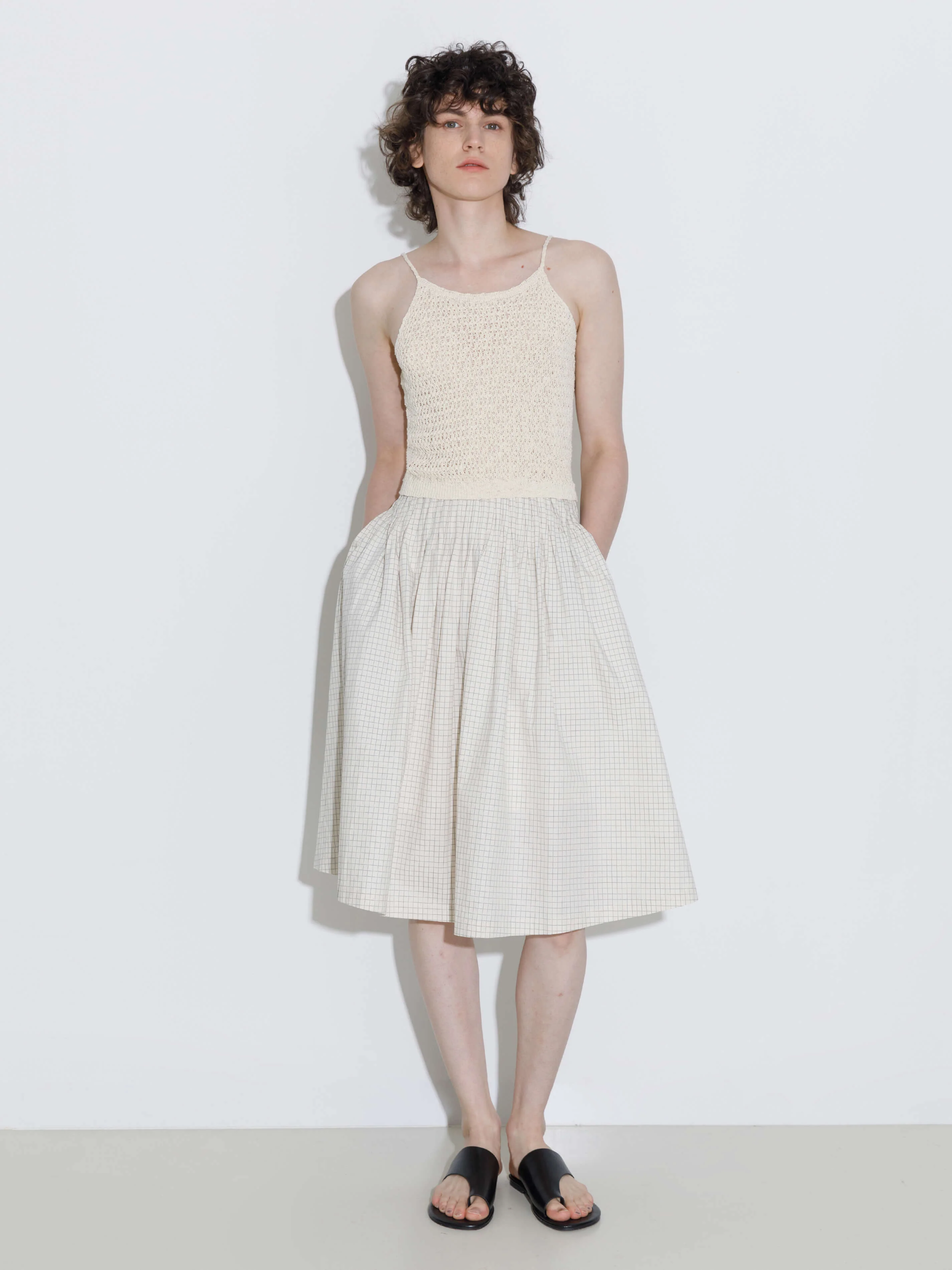 100% Cotton A-Line Midi Skirt - Image 8