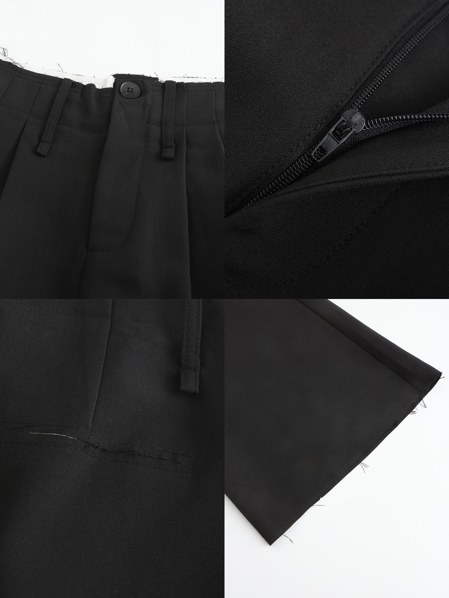 Asymmetric Waistband Tailored Trousers - Image 20