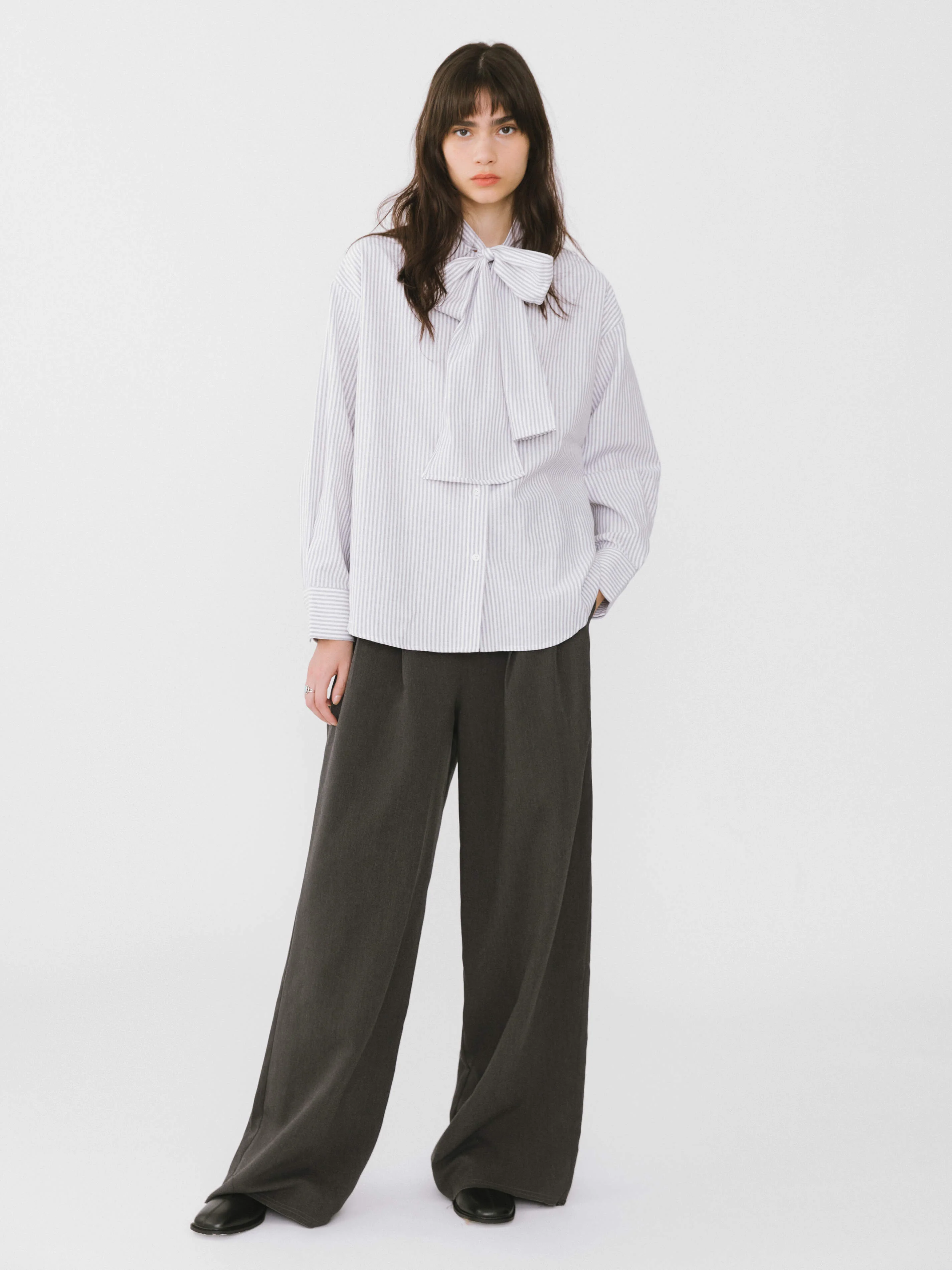 Asymmetric Waistband Tailored Trousers - Image 5