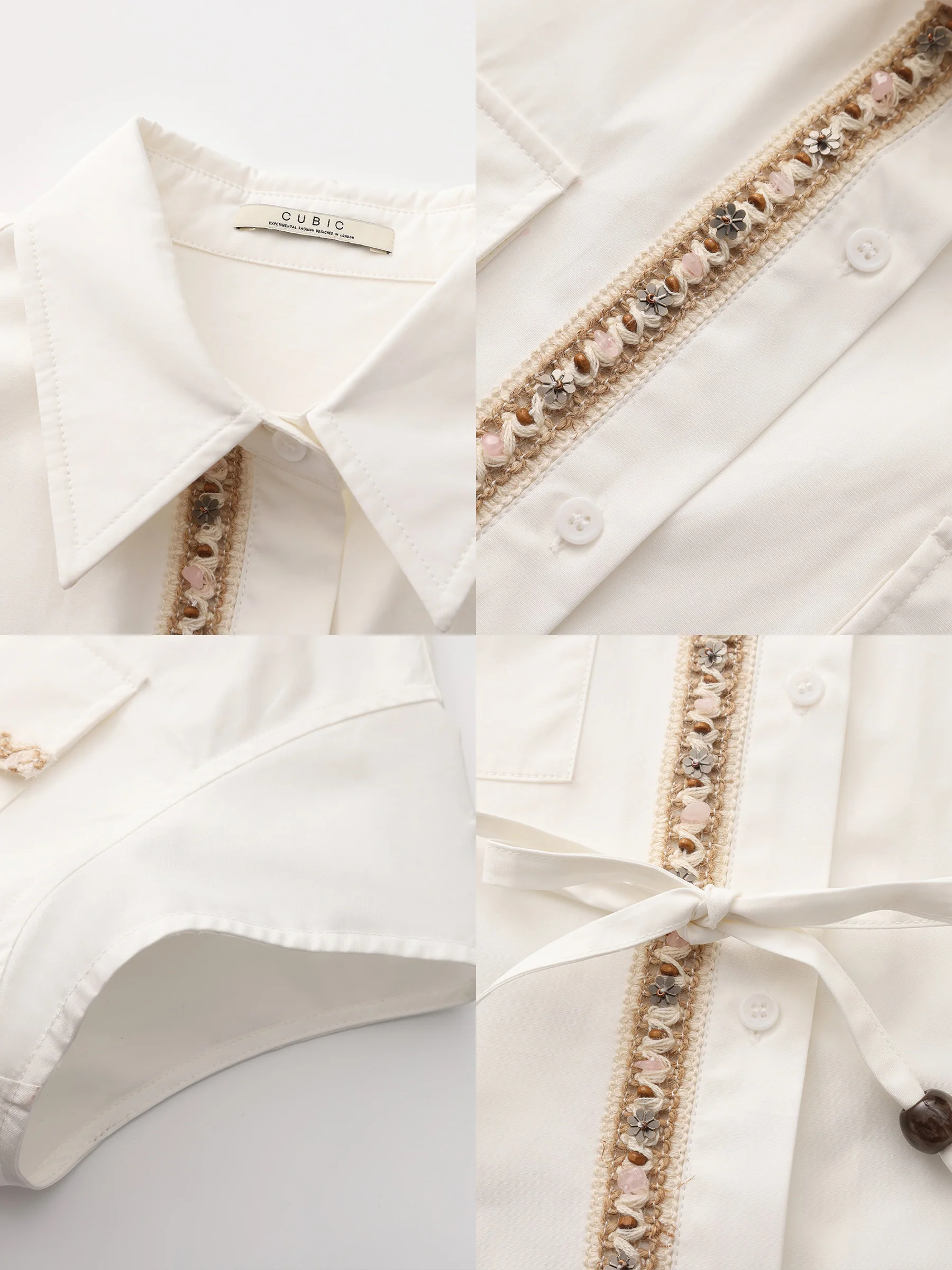 Beaded Placket Utility Short-Sleeve Shirt - Image 18