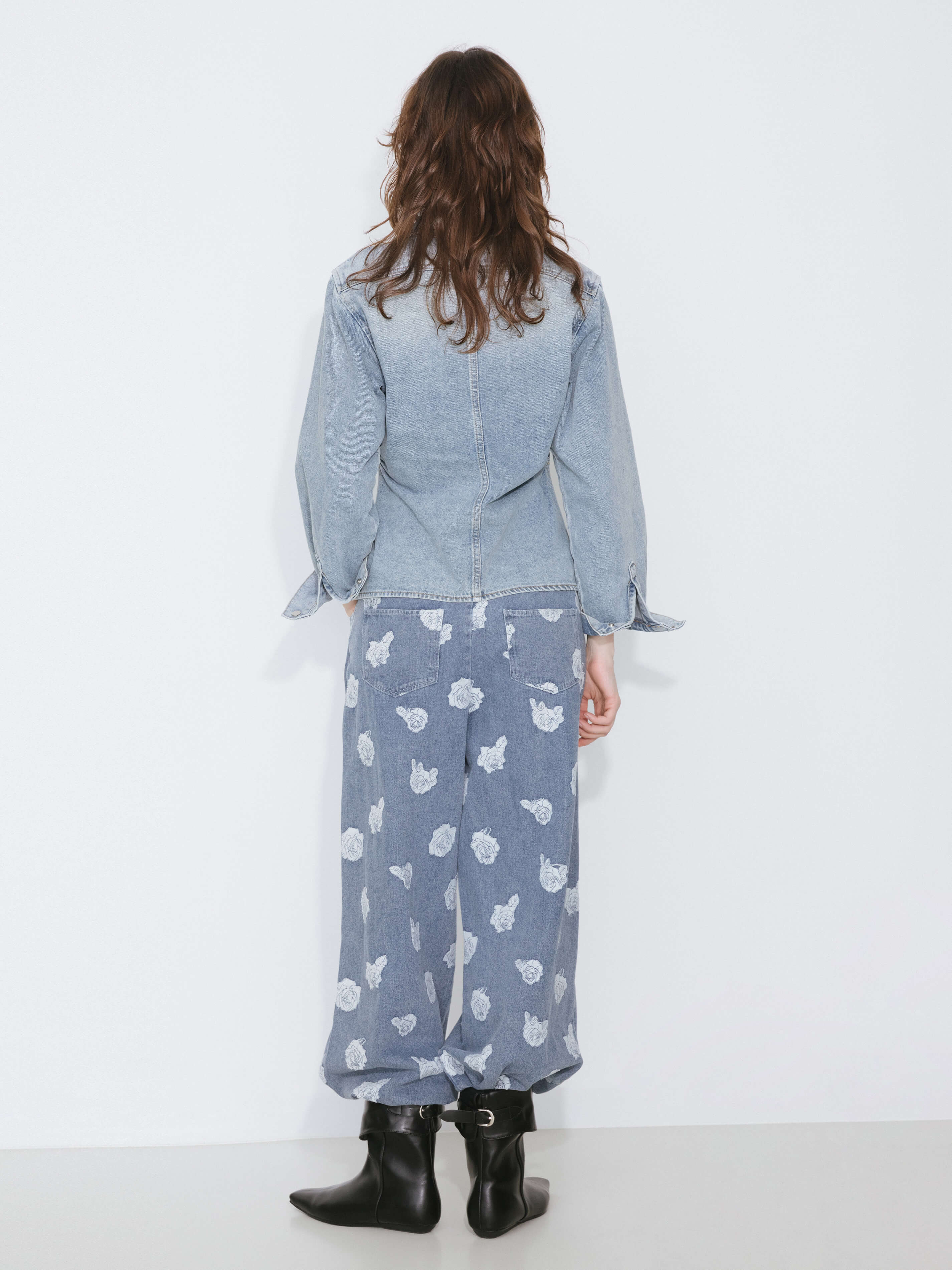 Blue Denim 100% Cotton Long Shirt - Image 6