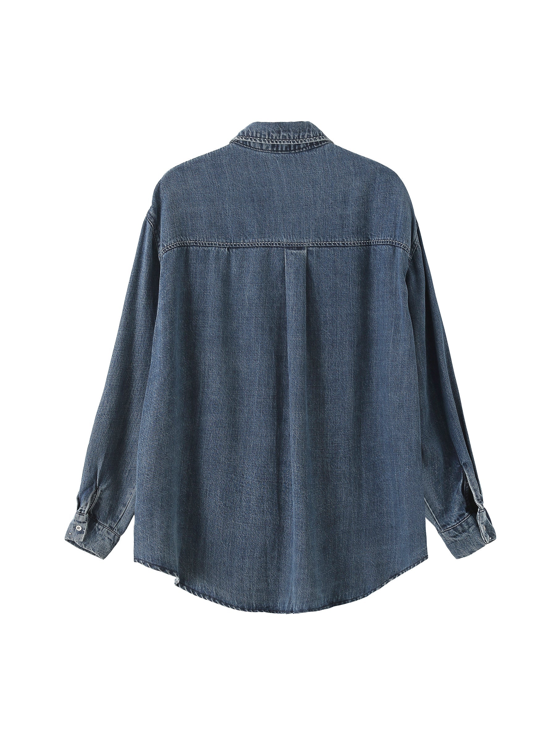 Blue Denim Western Shirt - Image 7