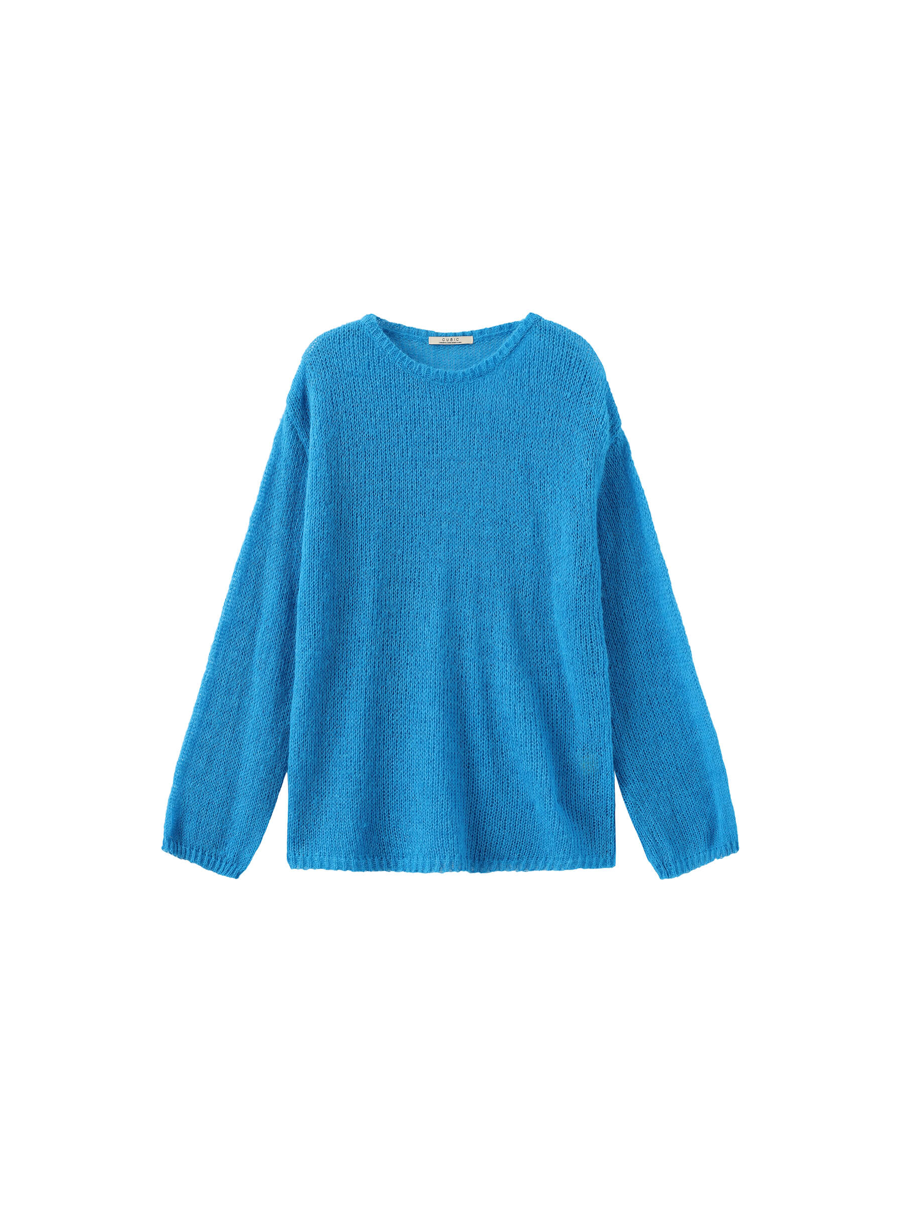 Blue Oversized Open-Knit Sweater - Image 7