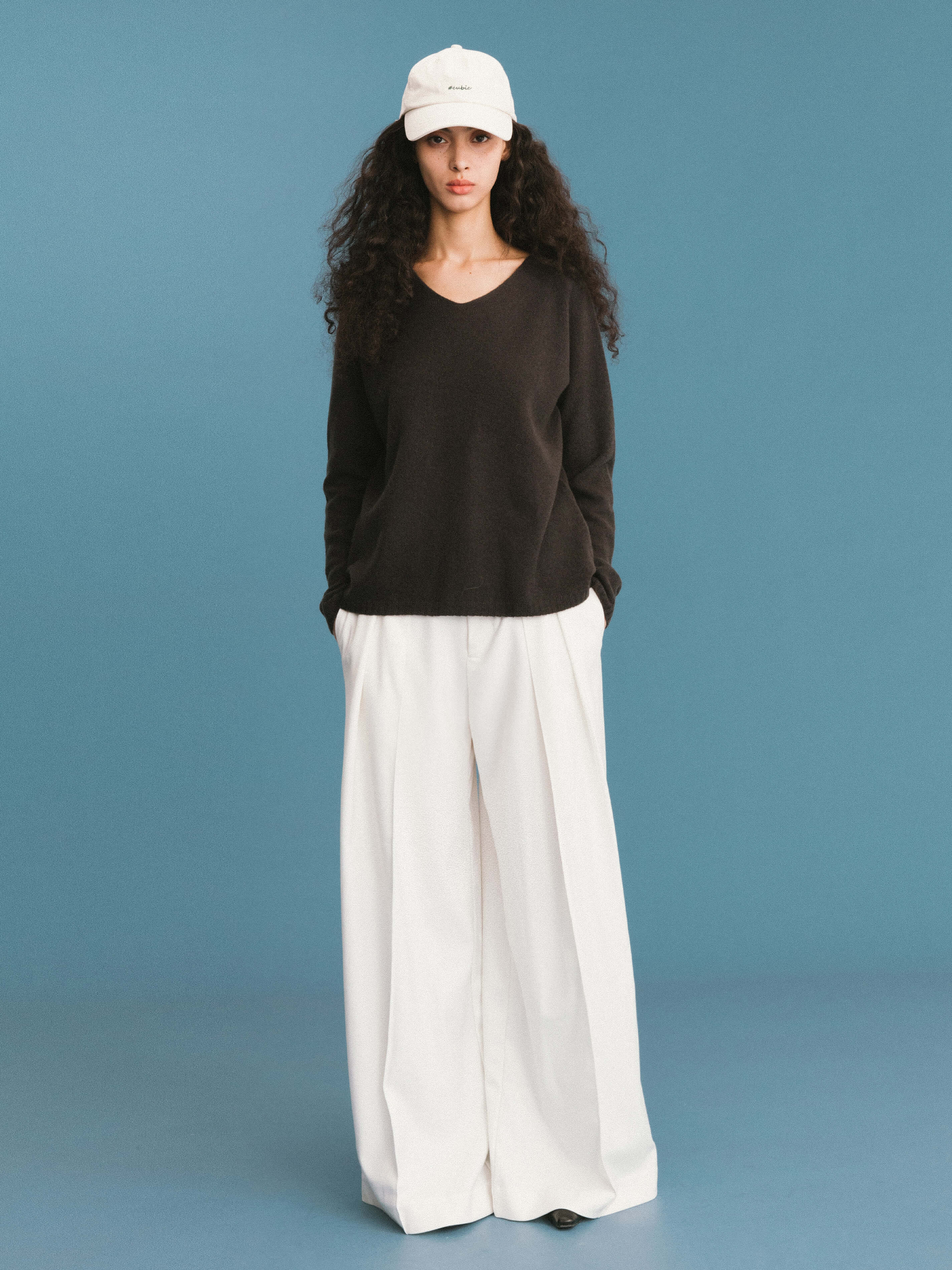 ONE BY CUBIC Boxy 100% Sheep Wool Knitwear Jumper - Image 2