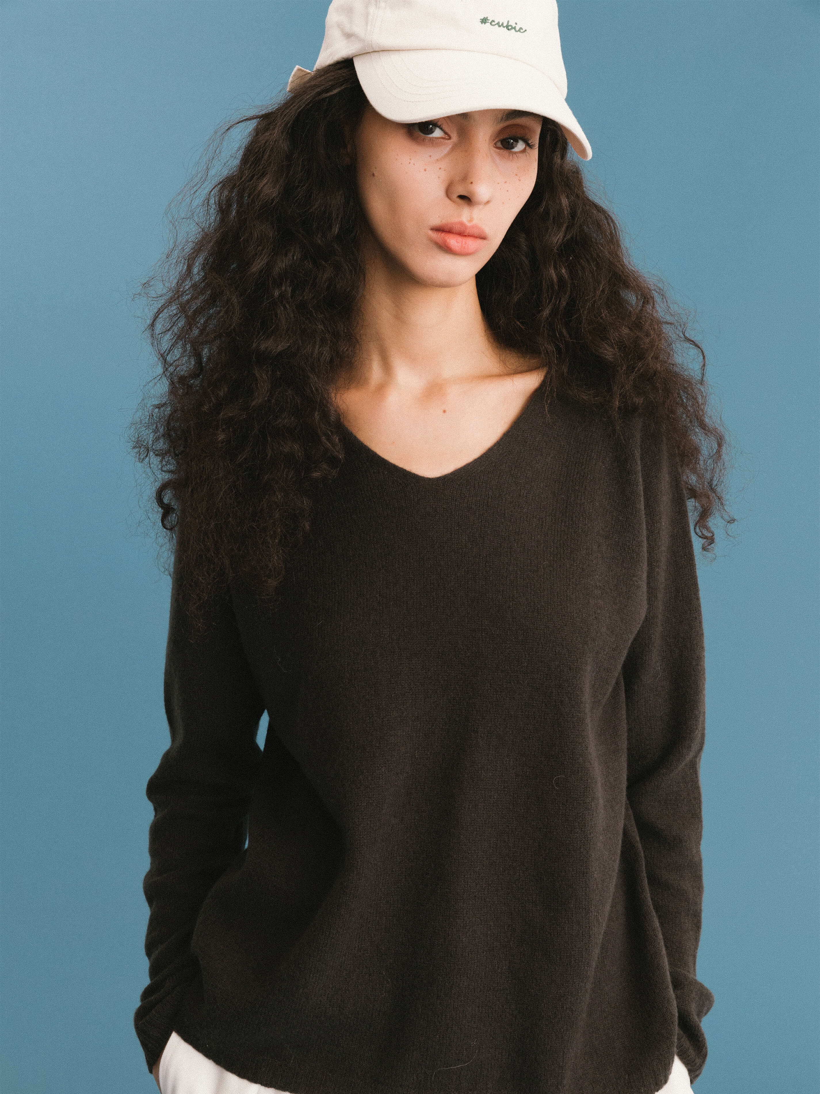 ONE BY CUBIC Boxy 100% Sheep Wool Knitwear Jumper - Image 3
