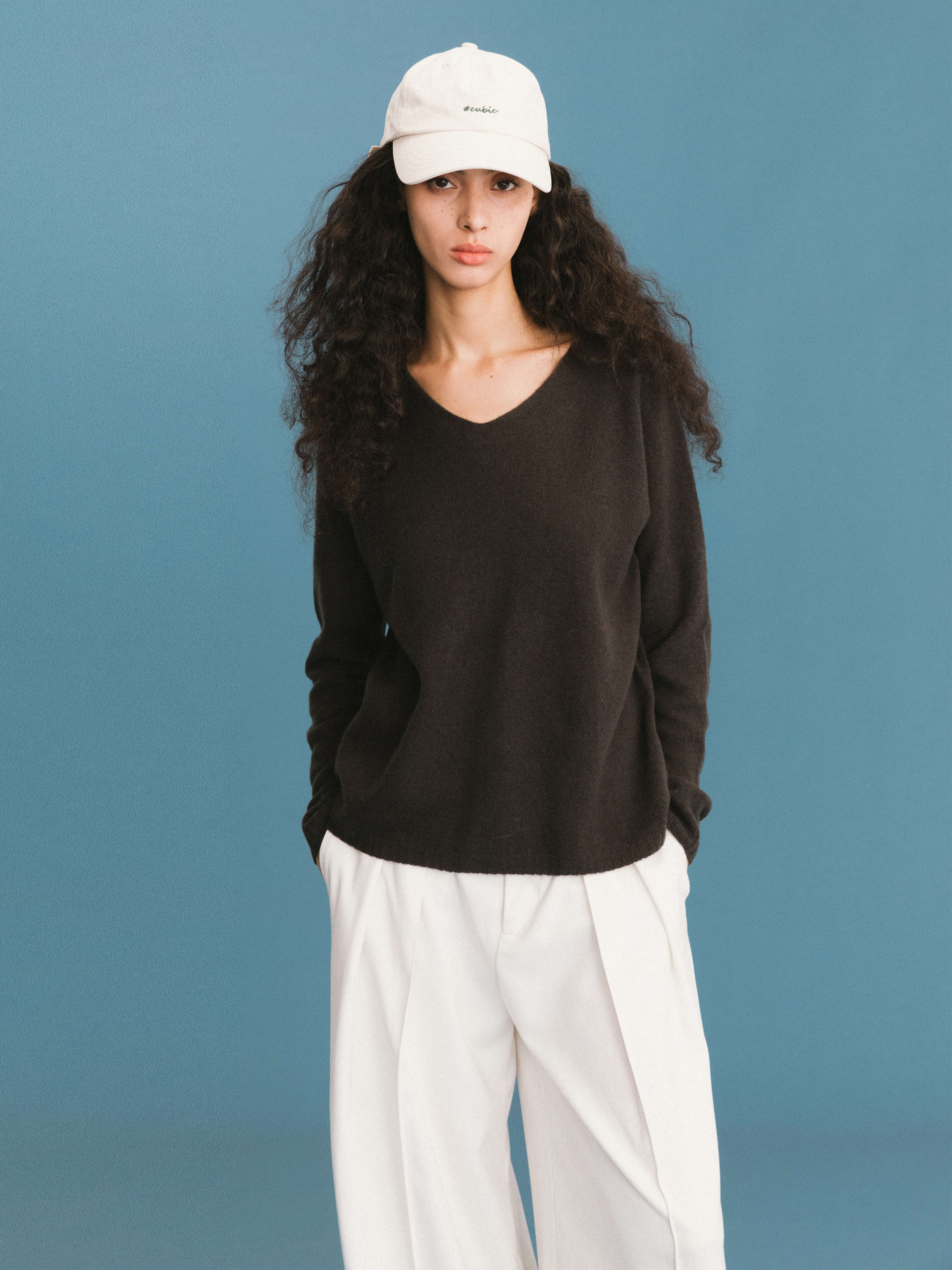 ONE BY CUBIC Boxy 100% Sheep Wool Knitwear Jumper - Image 5