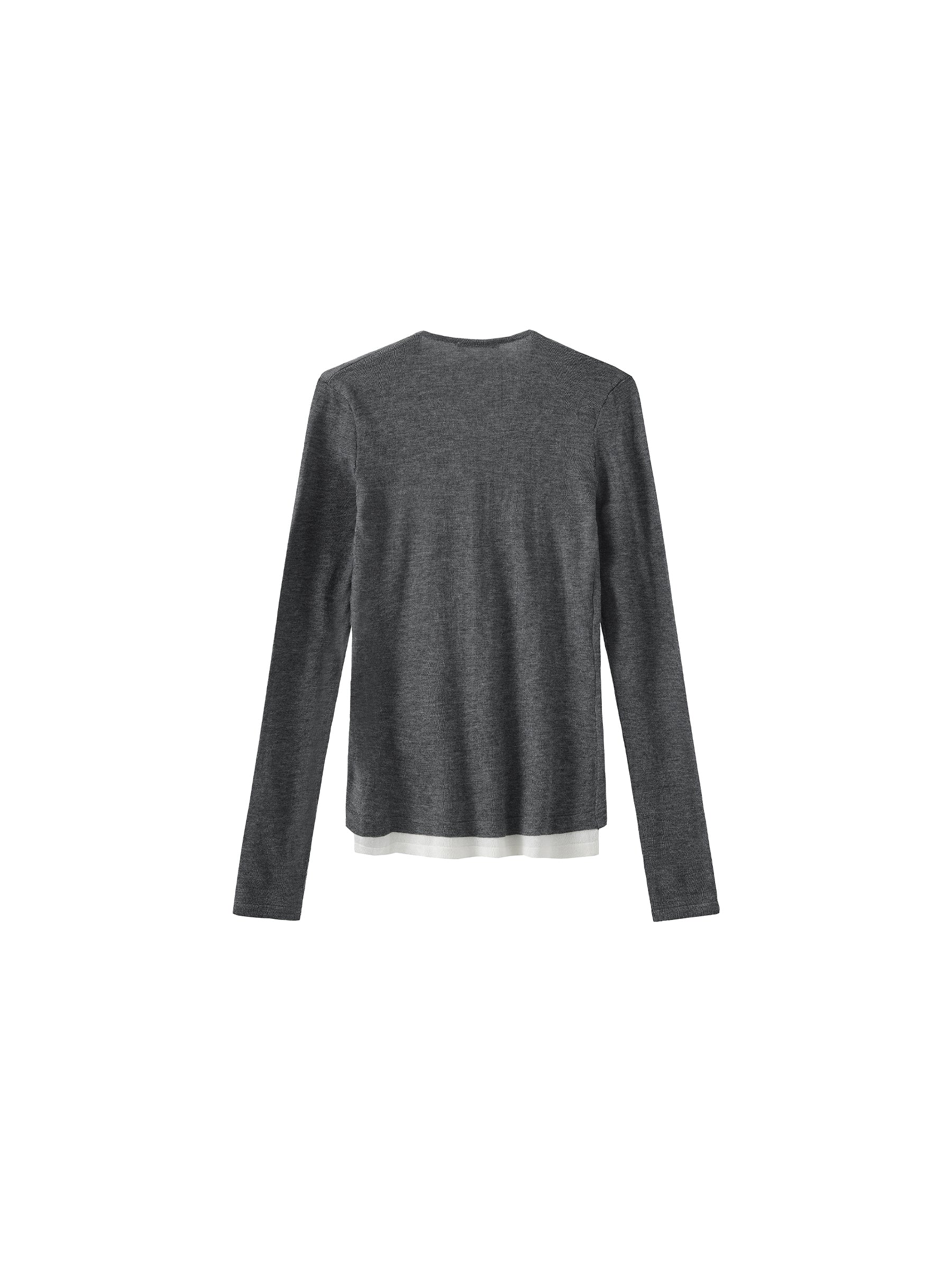 Casual Faux-Layer Knit Top - Image 14