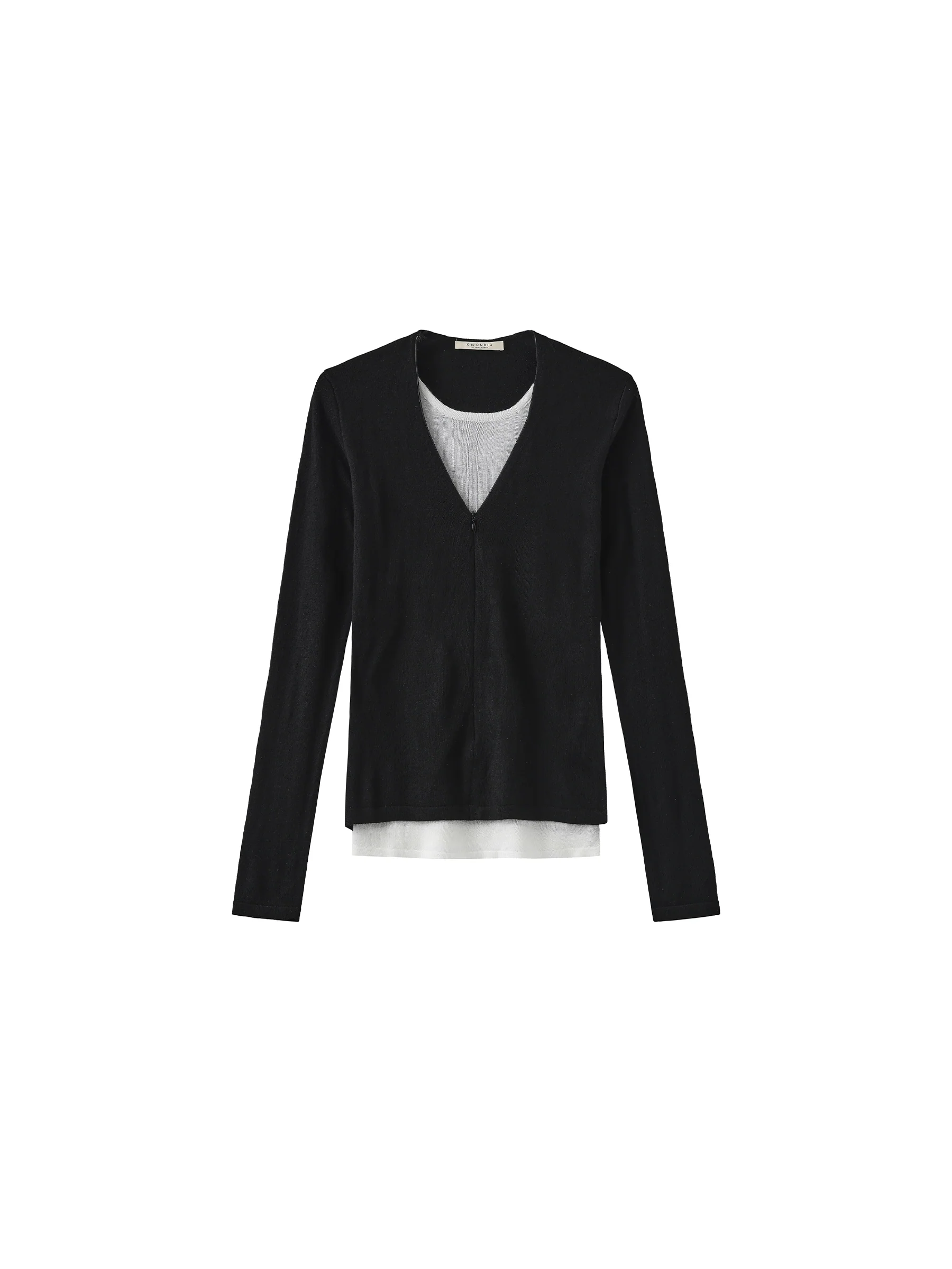 Casual Faux-Layer Knit Top - Image 15