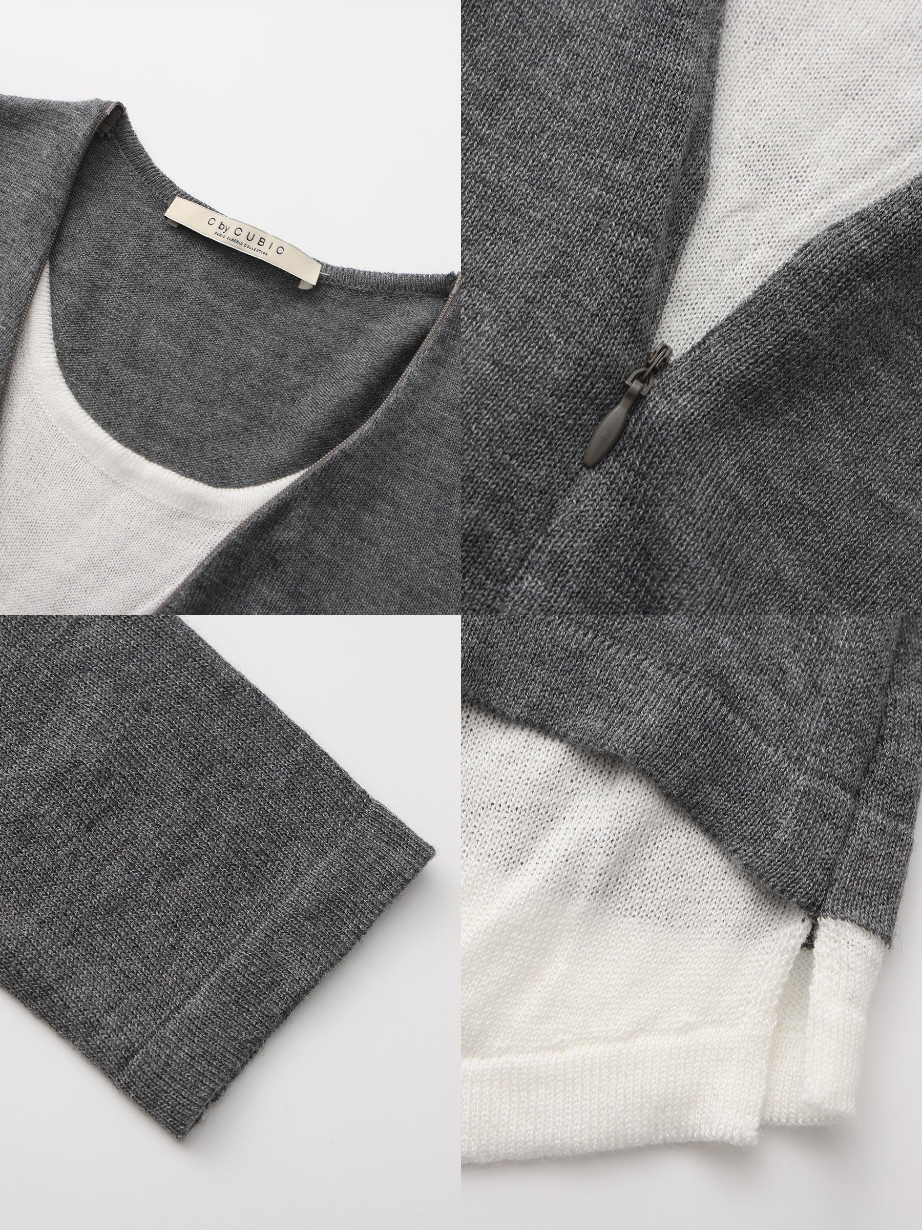 Casual Faux-Layer Knit Top - Image 17