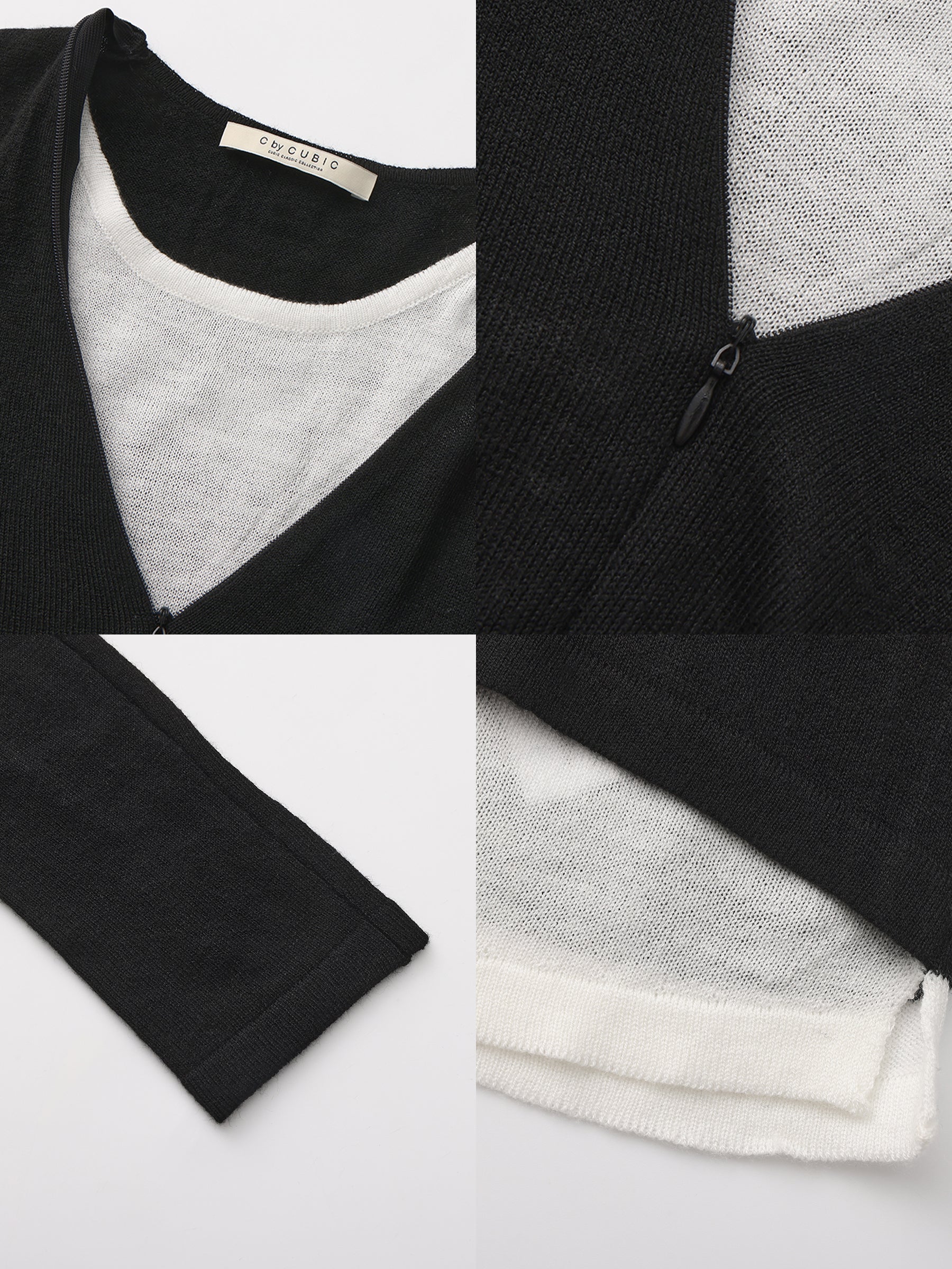 Casual Faux-Layer Knit Top - Image 18