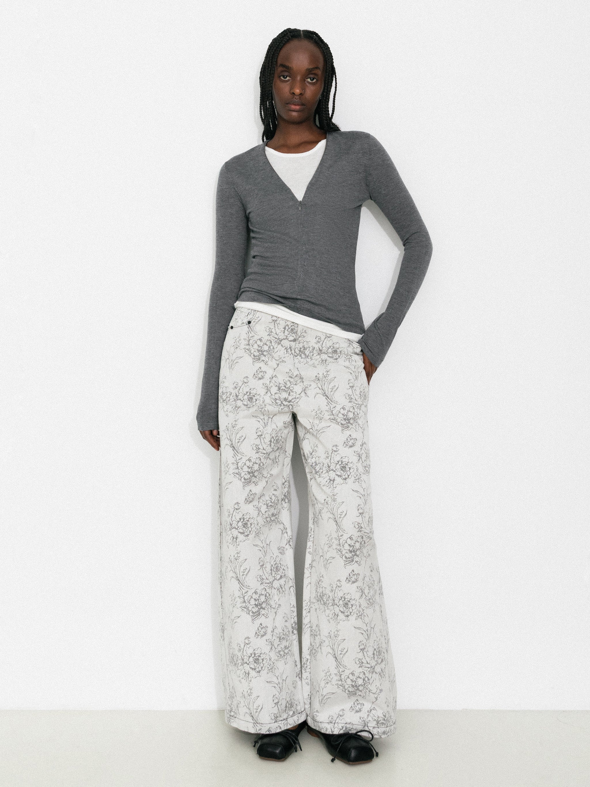 Casual Faux-Layer Knit Top - Image 2