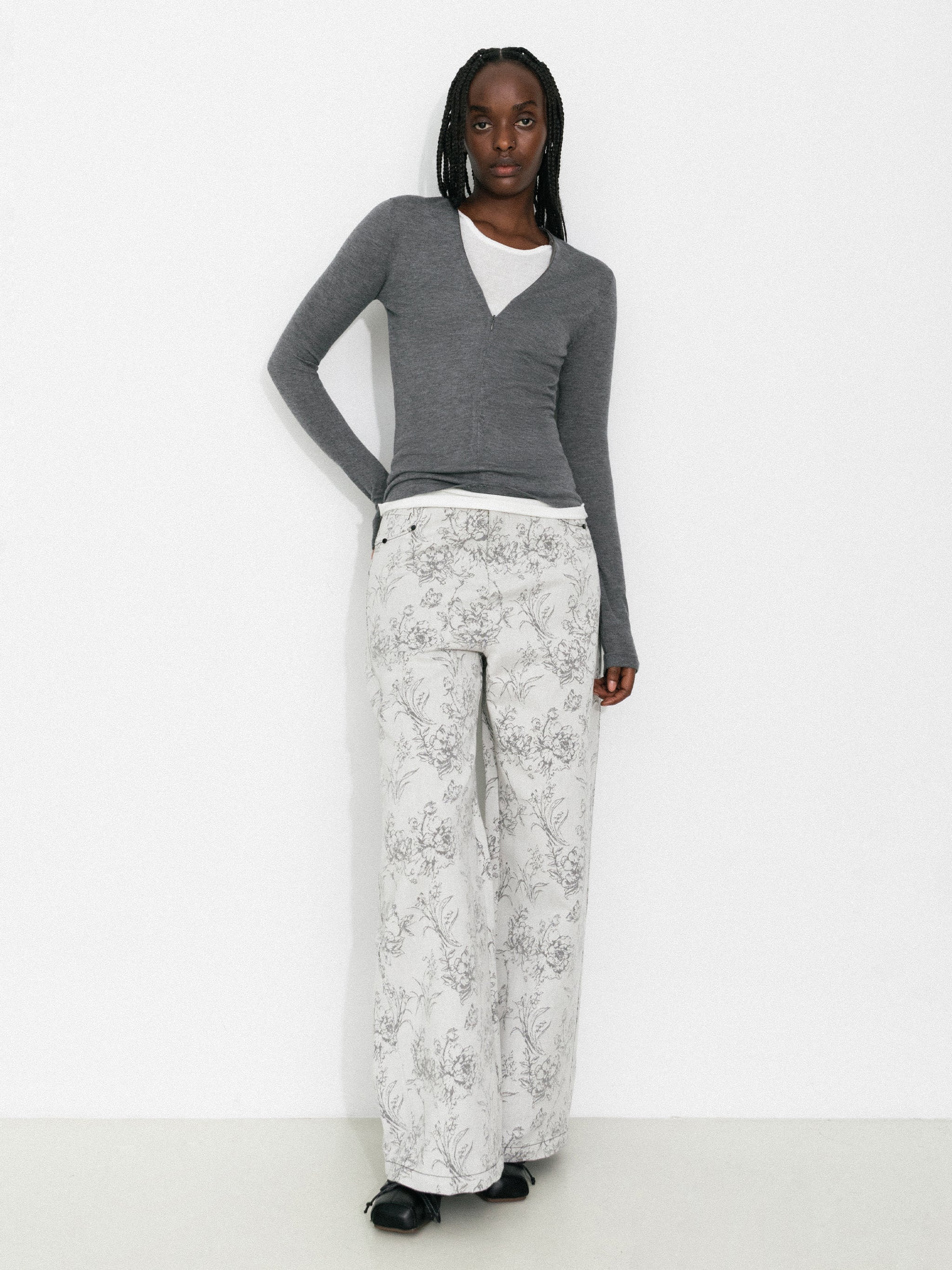 Casual Faux-Layer Knit Top - Image 5
