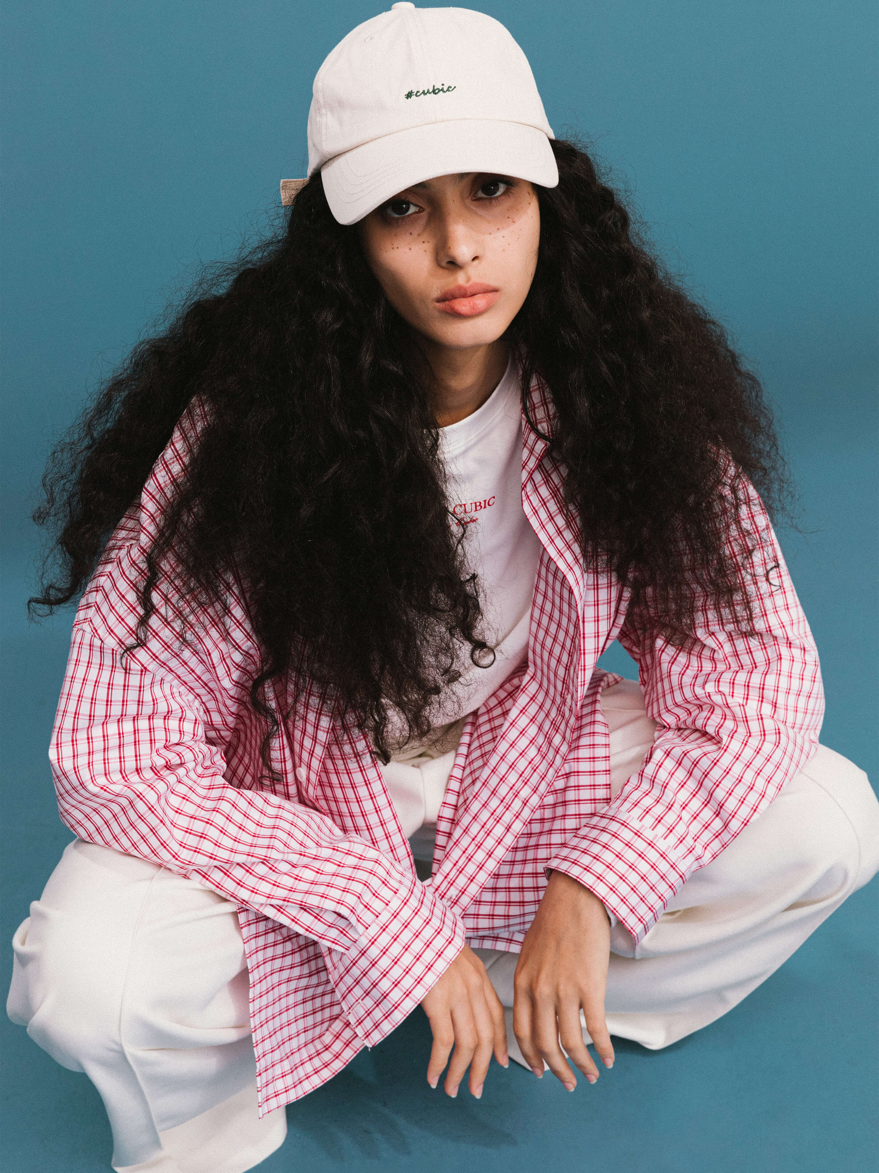 ONE BY CUBIC Checked Oversized Cotton Shirt - Image 2