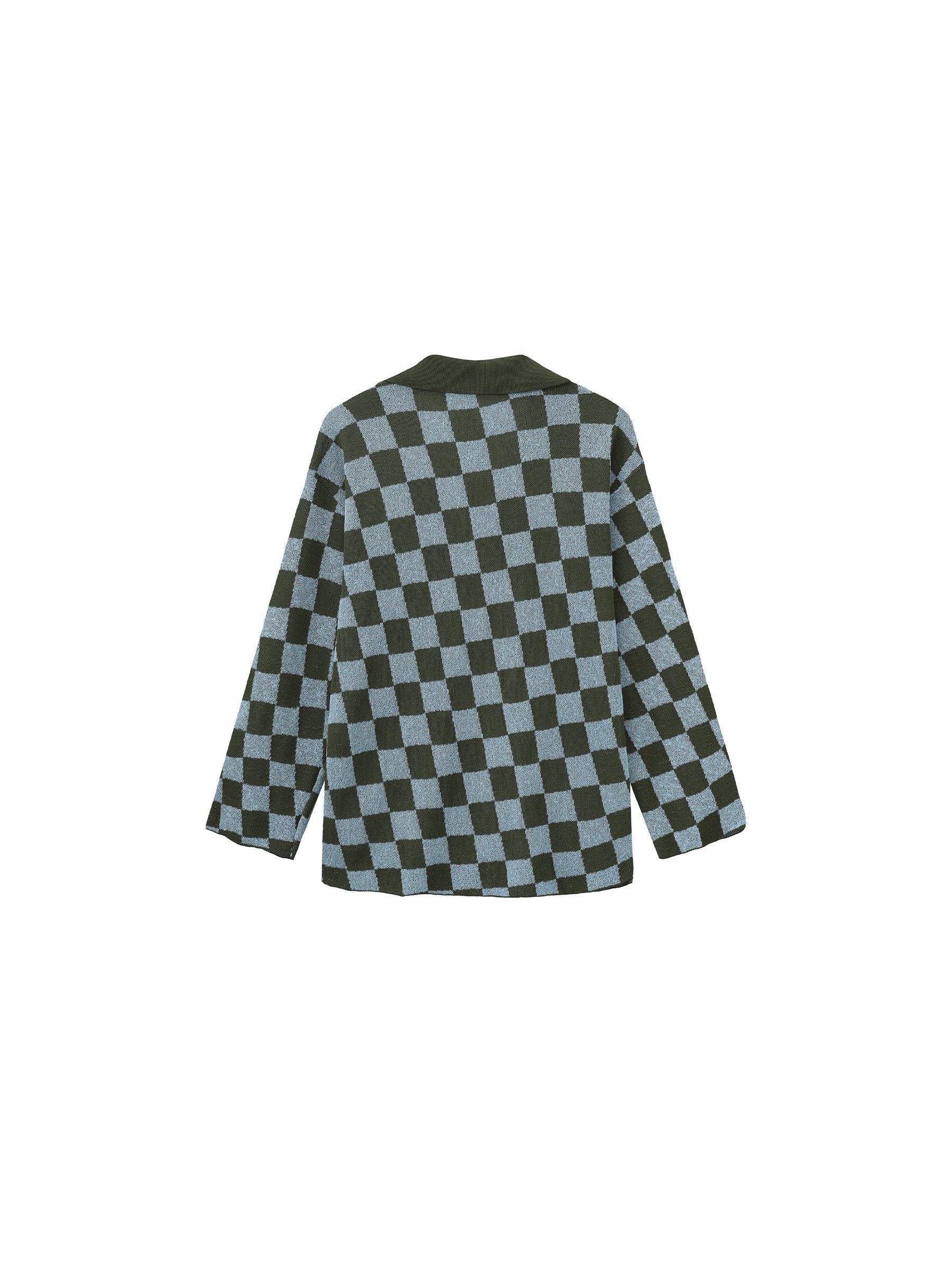 Checkerboard Contrast Knit Top - Image 10