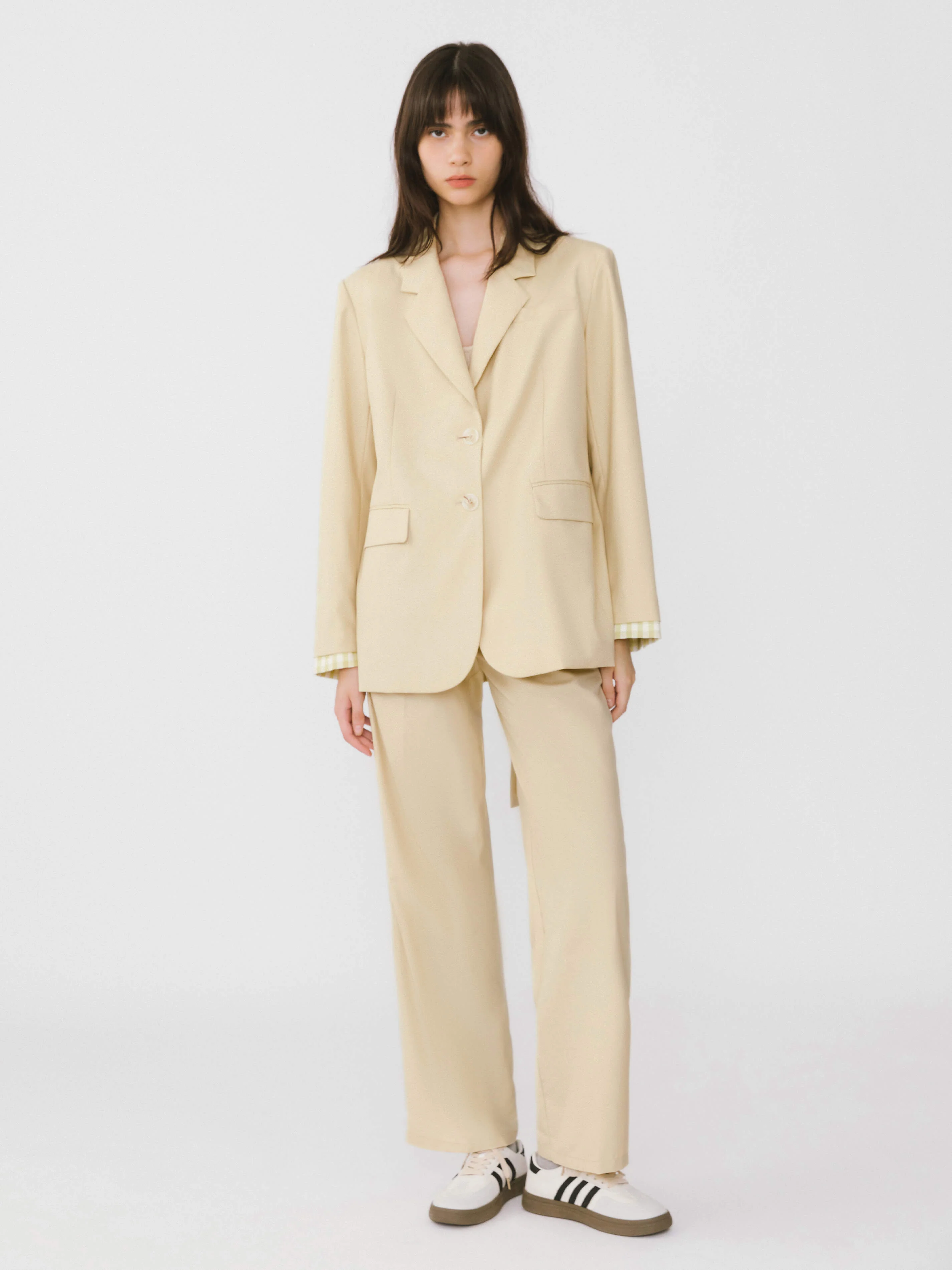 Checkered Peekaboo Tailored Trousers - Image 12