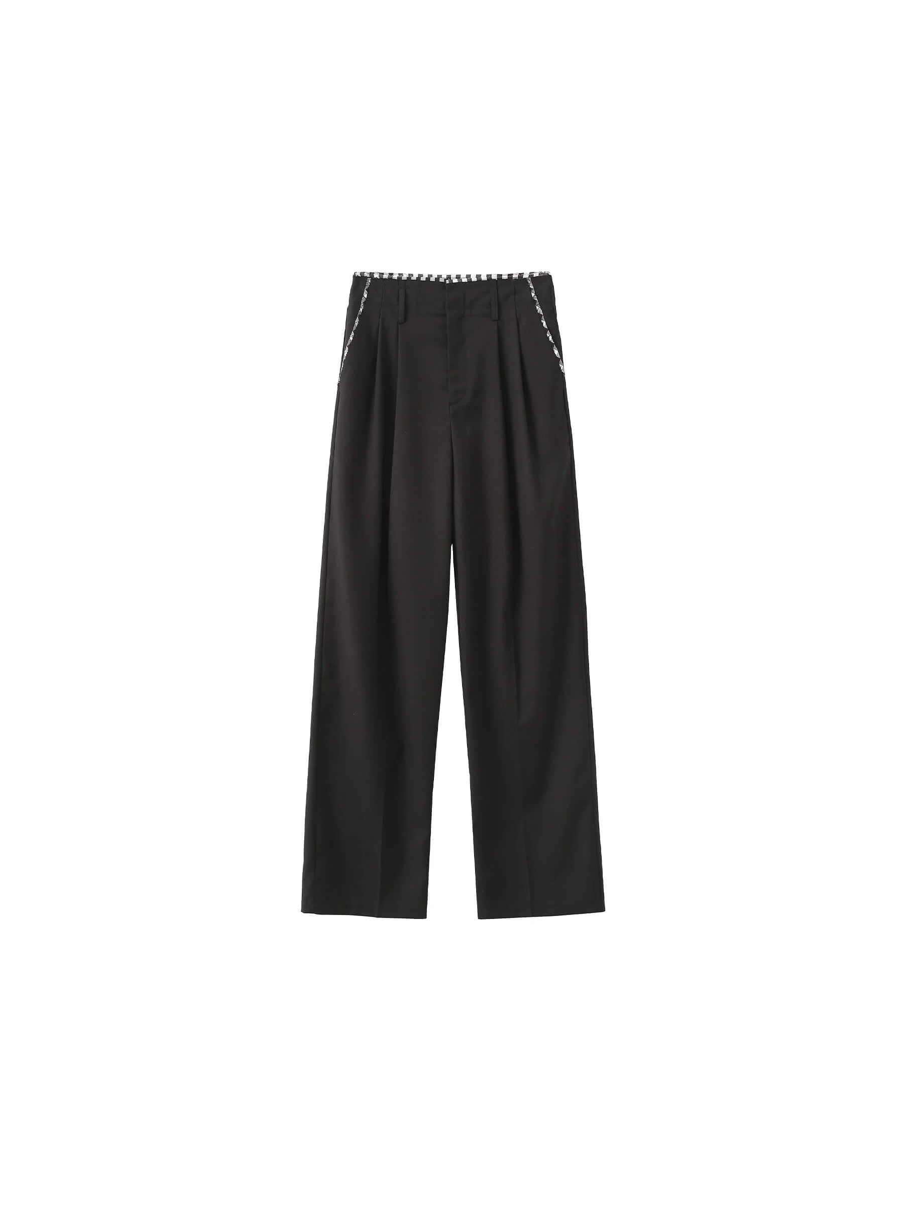 Checkered Peekaboo Tailored Trousers - Image 15