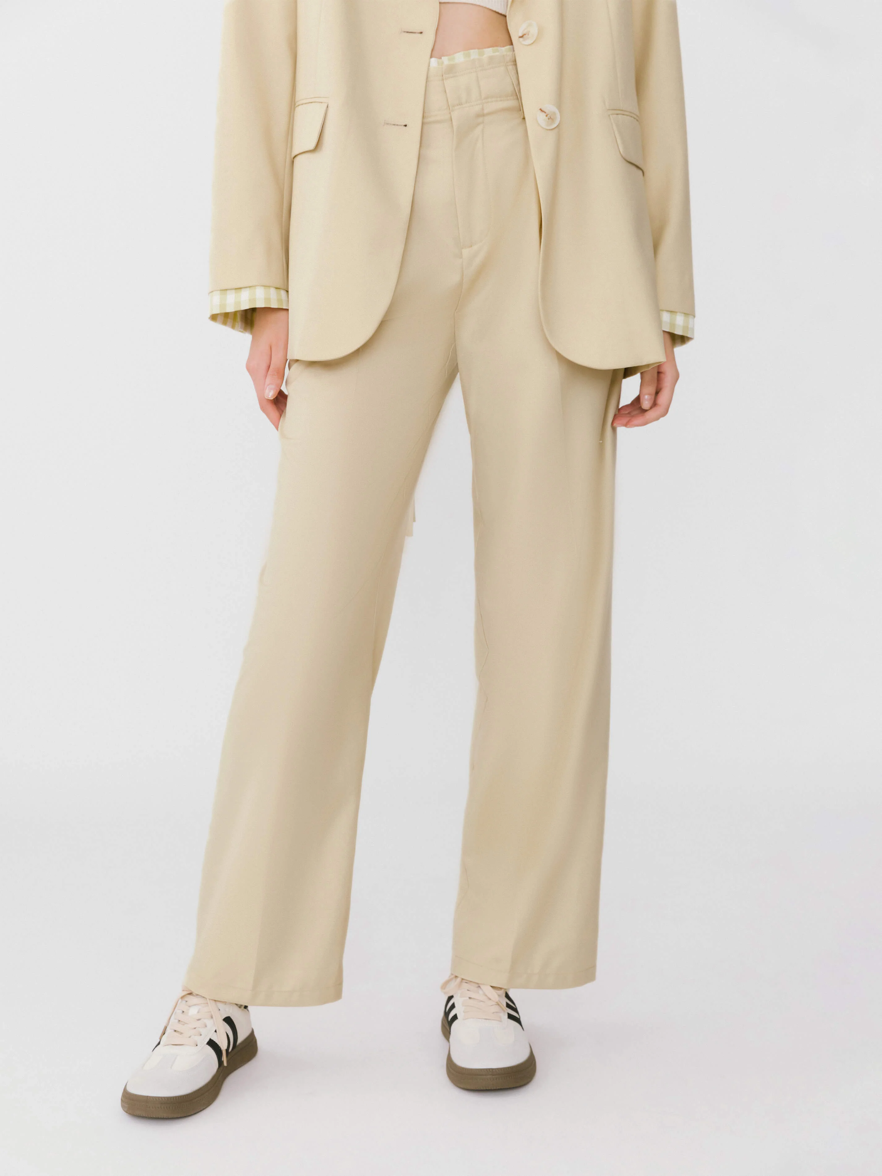 Checkered Peekaboo Tailored Trousers - Image 8