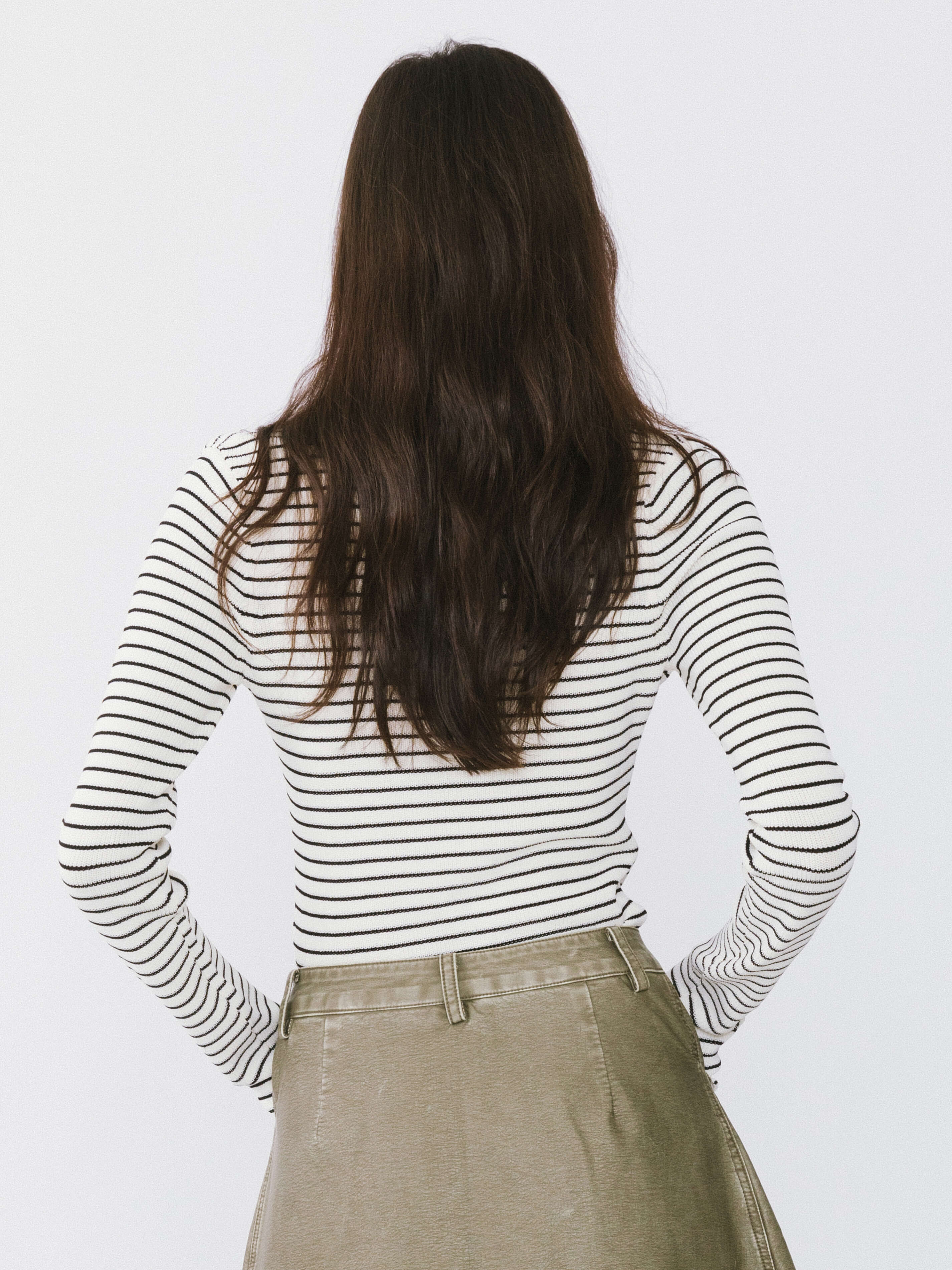 Chest Cut Out Striped Long Sleeve Top - Image 6