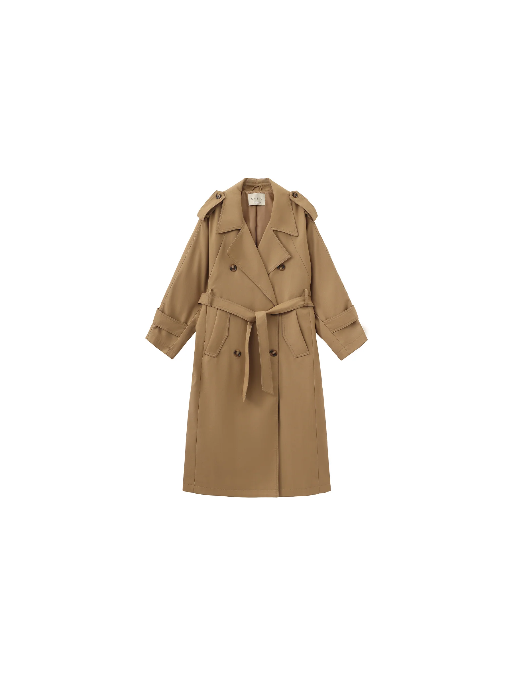 Classic British-Style Double-Breasted Trench Coat - Image 7