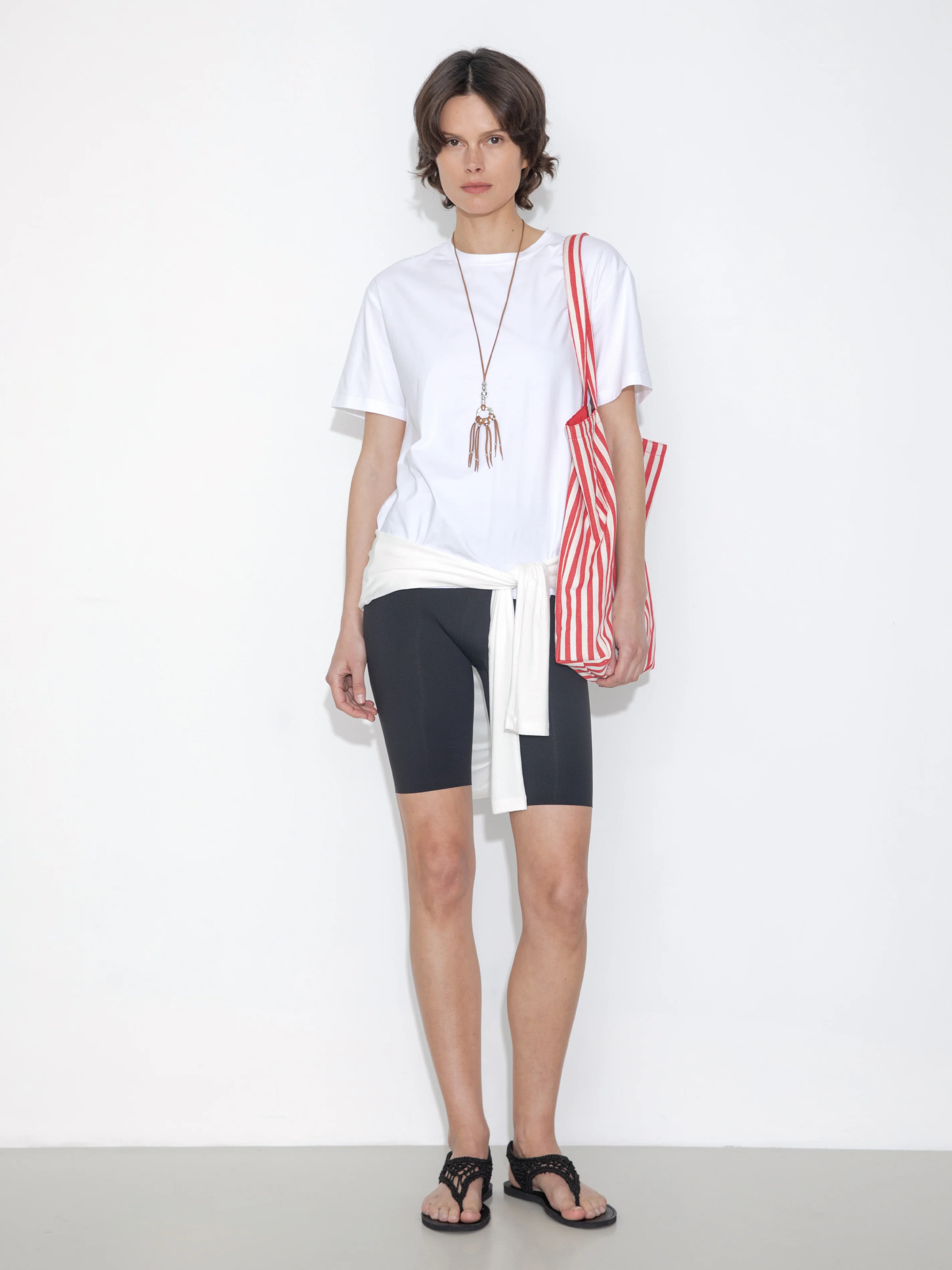 C by CUBIC Oversized Crew Neck Solid T-Shirt - Image 14