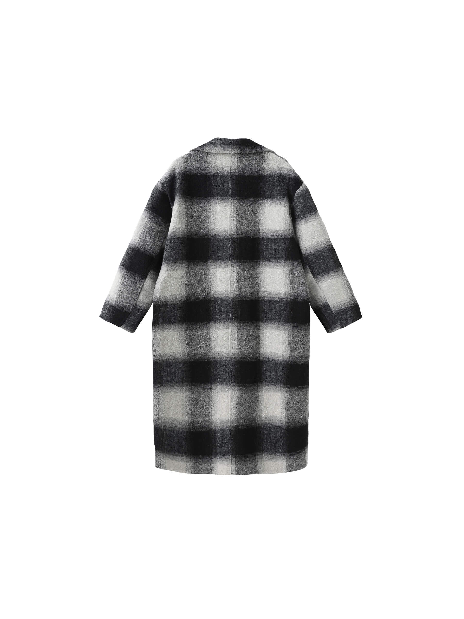 Classic Check Long Wool Coat - Image 8