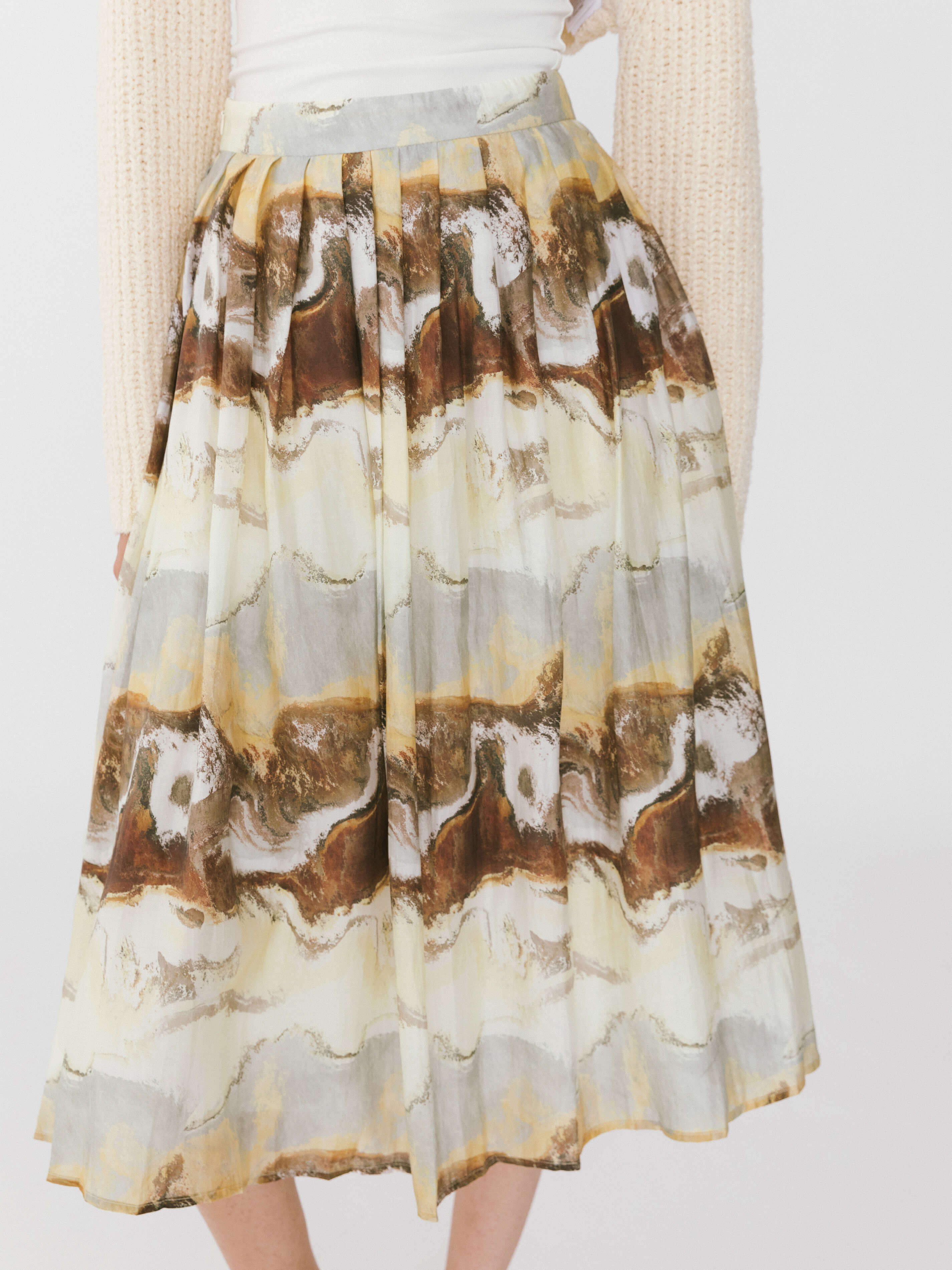Coast Printed Pleated Skirt - Image 4
