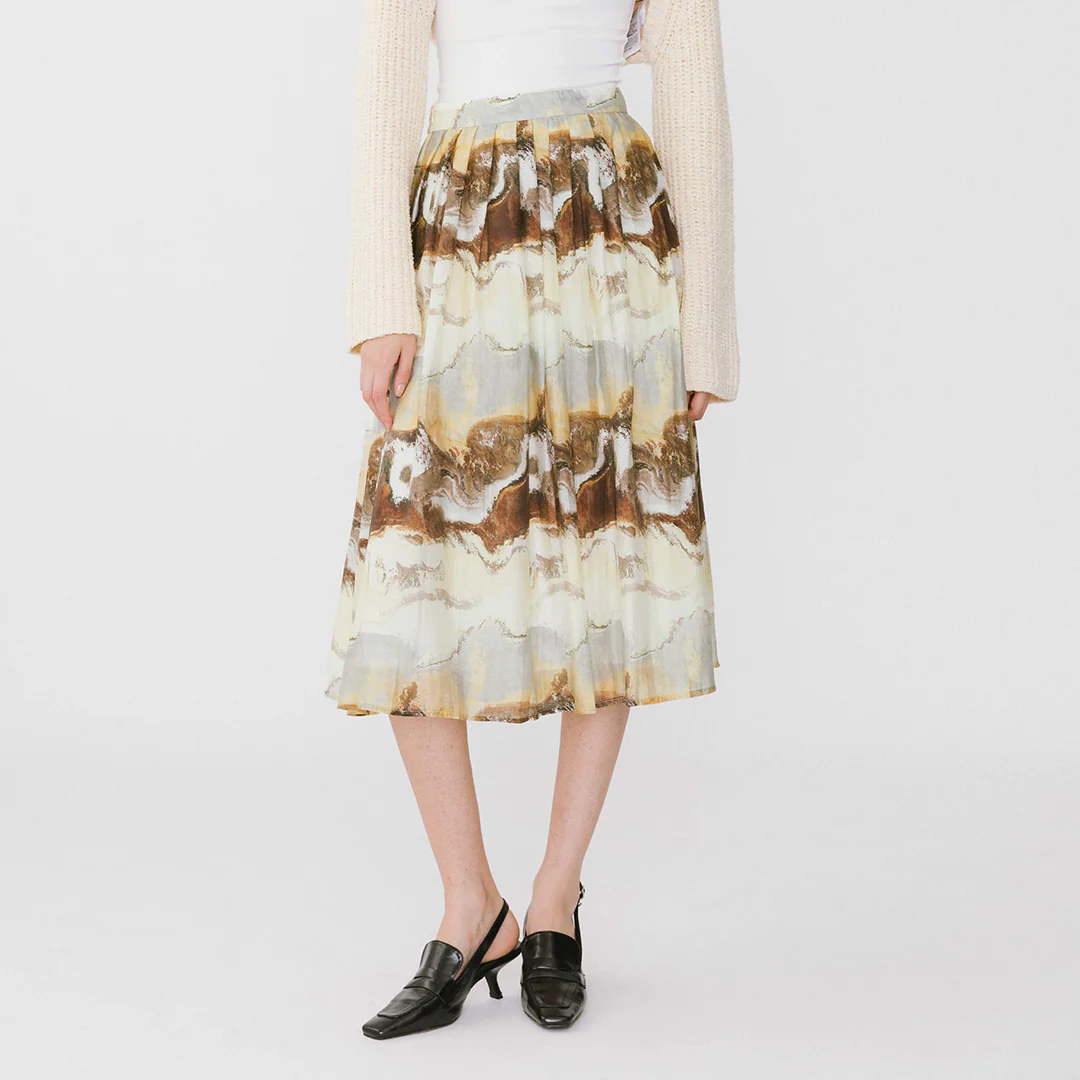 Coast Printed Pleated Skirt - Image 7