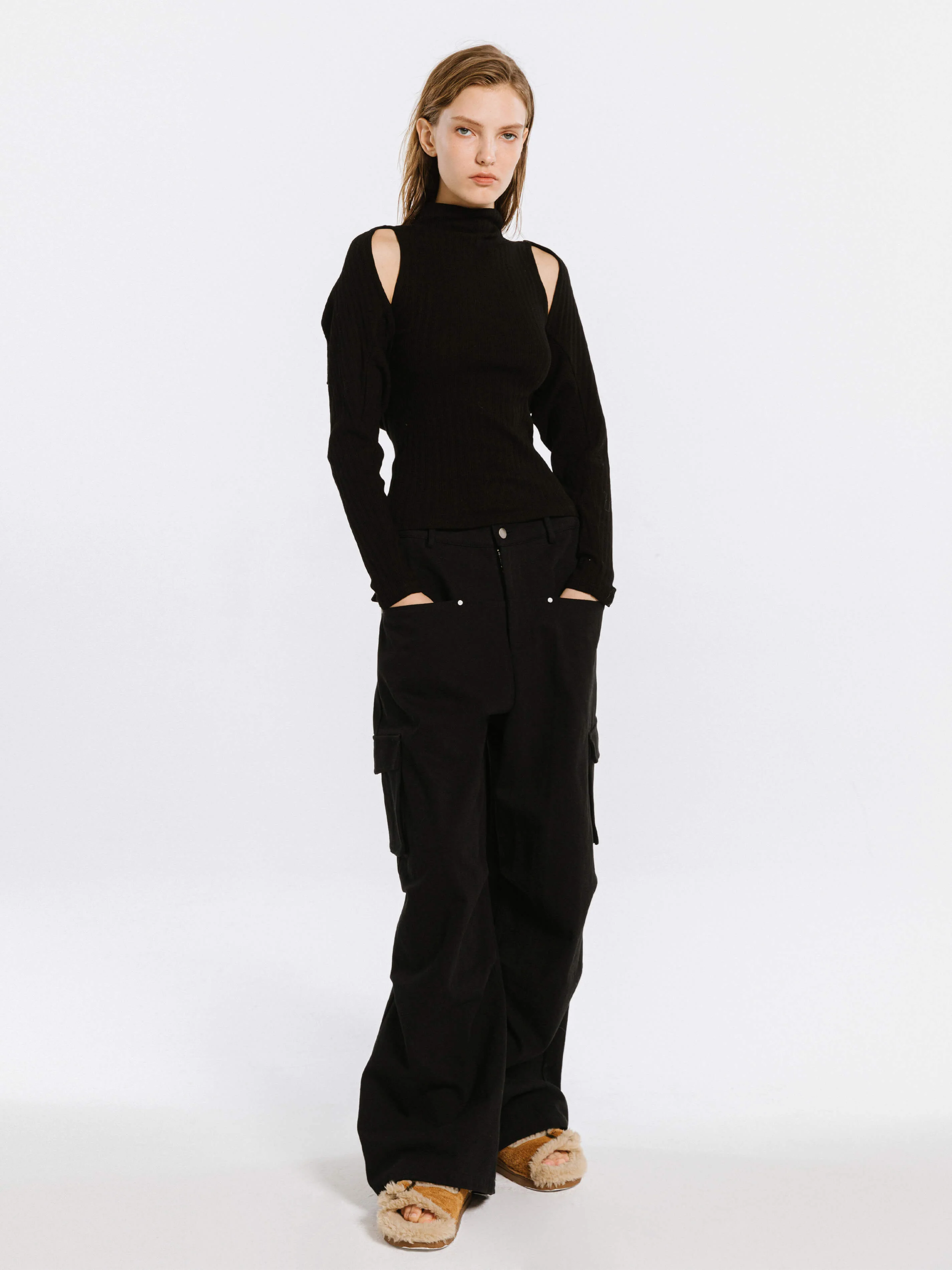 Detachable Knit Long Sleeve Top - Image 4