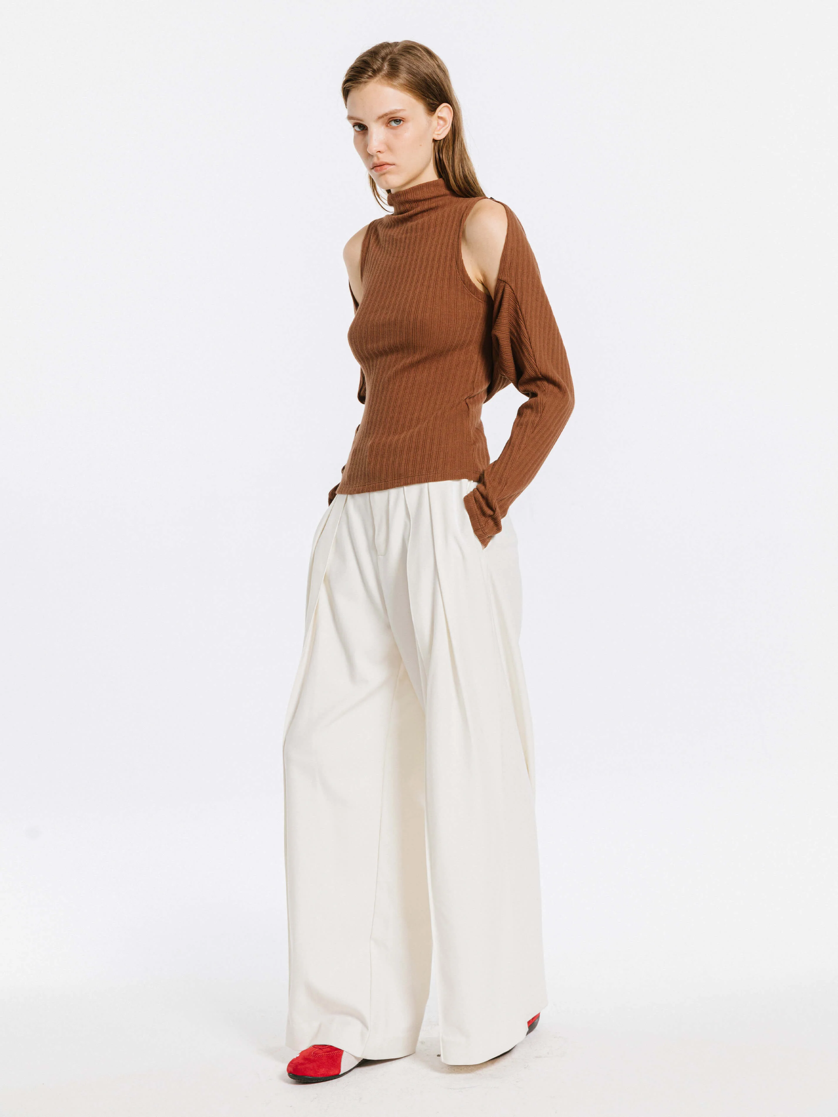 Detachable Knit Long Sleeve Top - Image 9