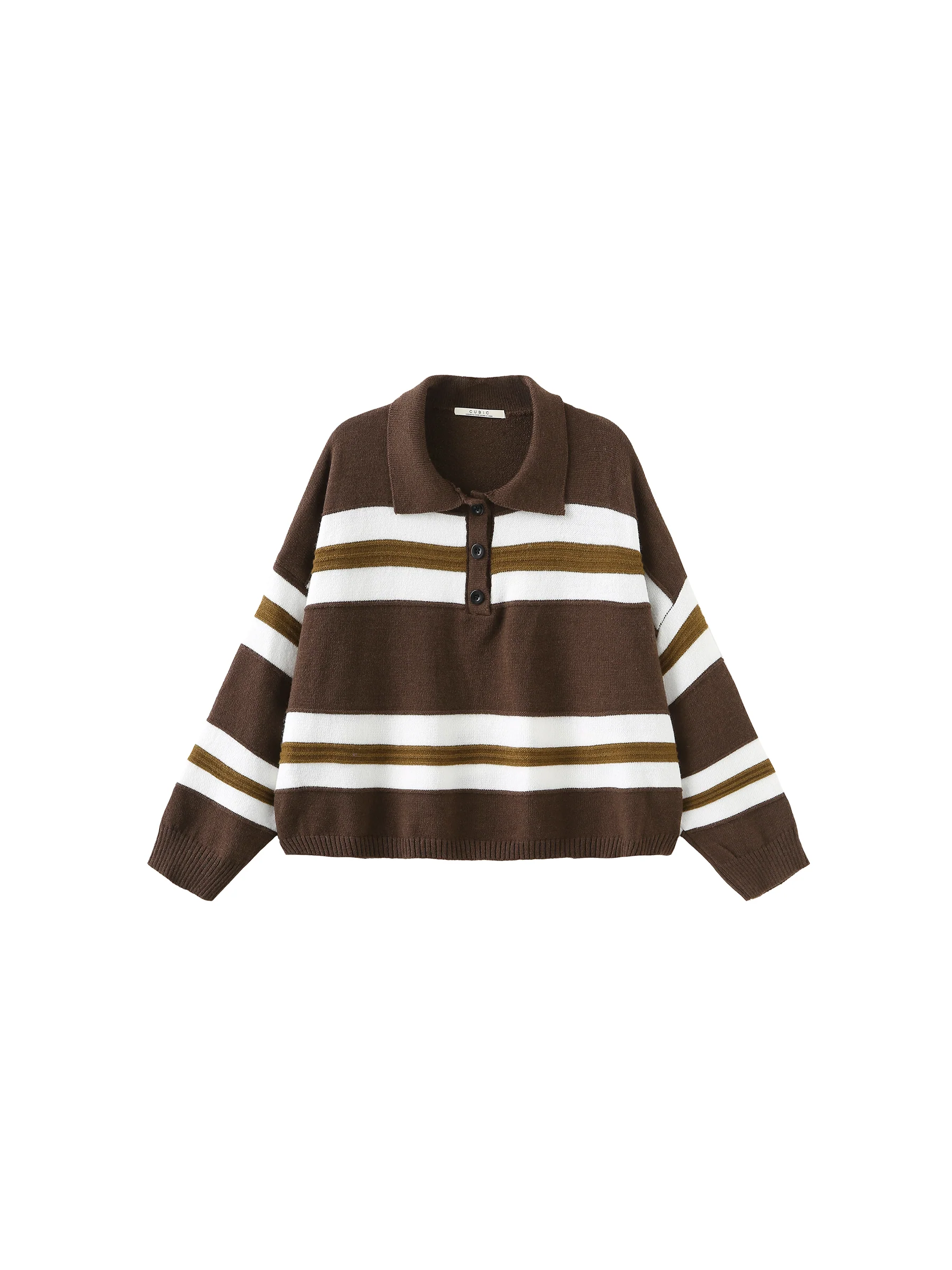 Oversized Contrast Striped Sweater - Image 15