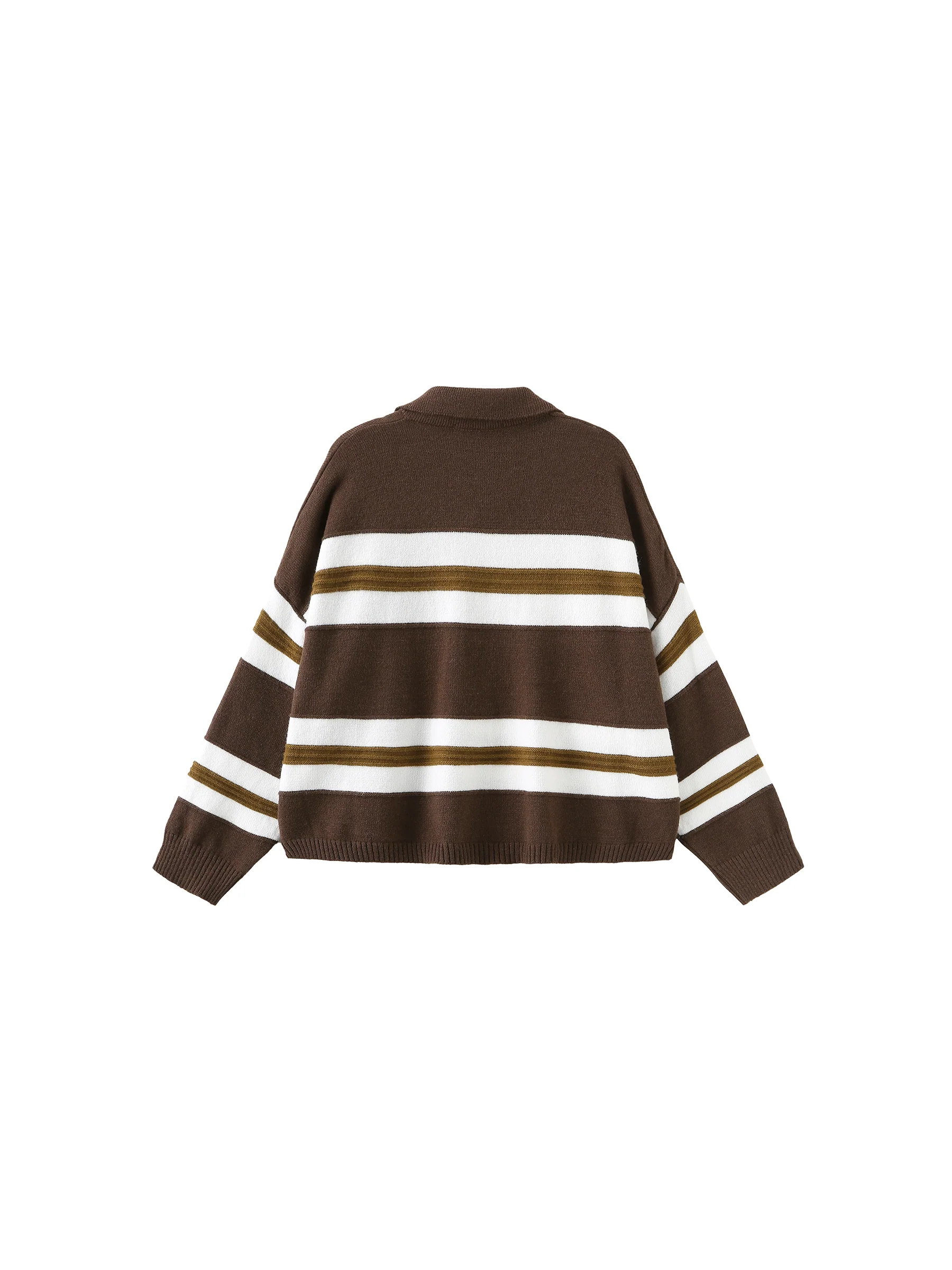 Oversized Contrast Striped Sweater - Image 16