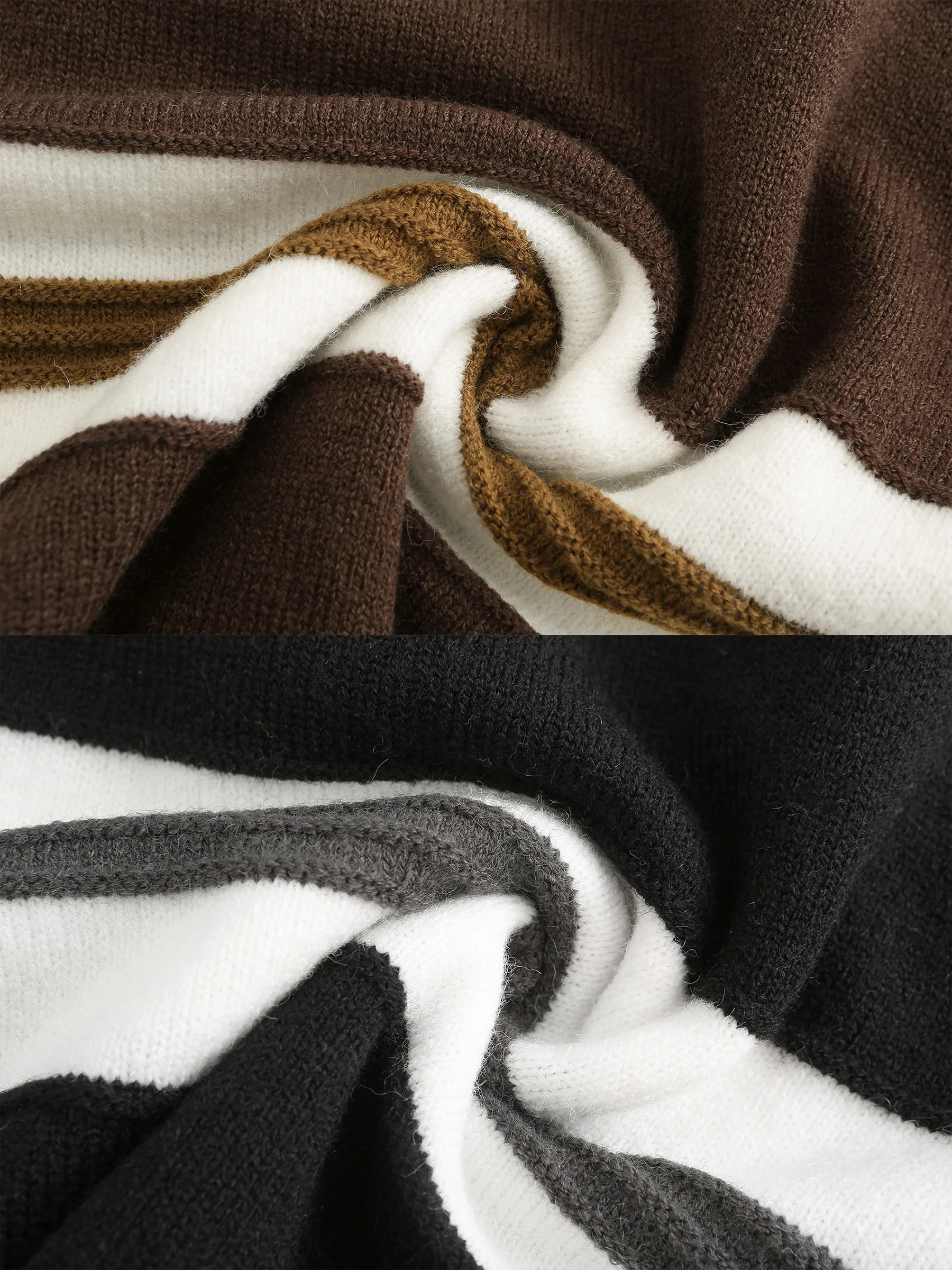 Oversized Contrast Striped Sweater - Image 19