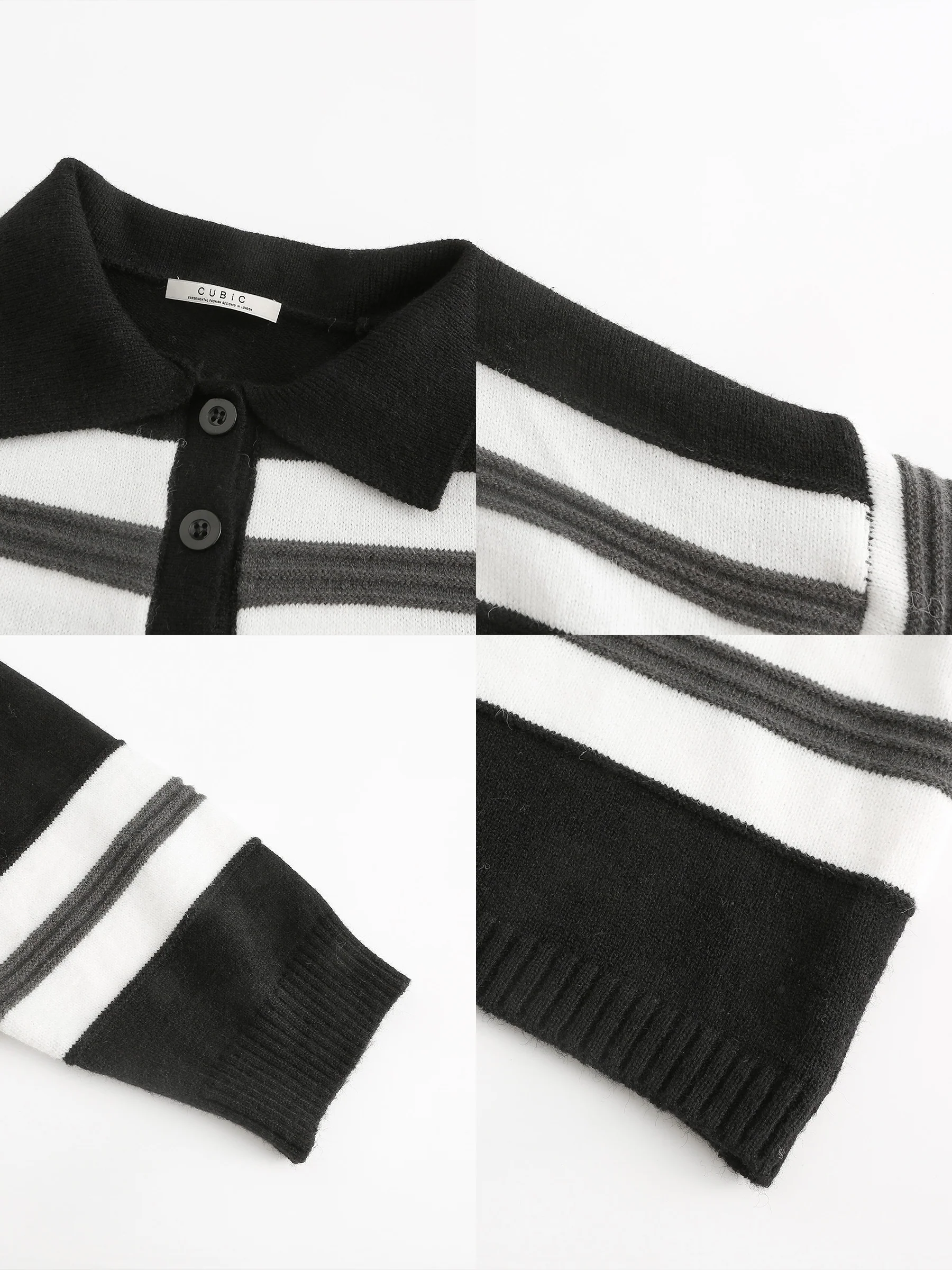 Oversized Contrast Striped Sweater - Image 21