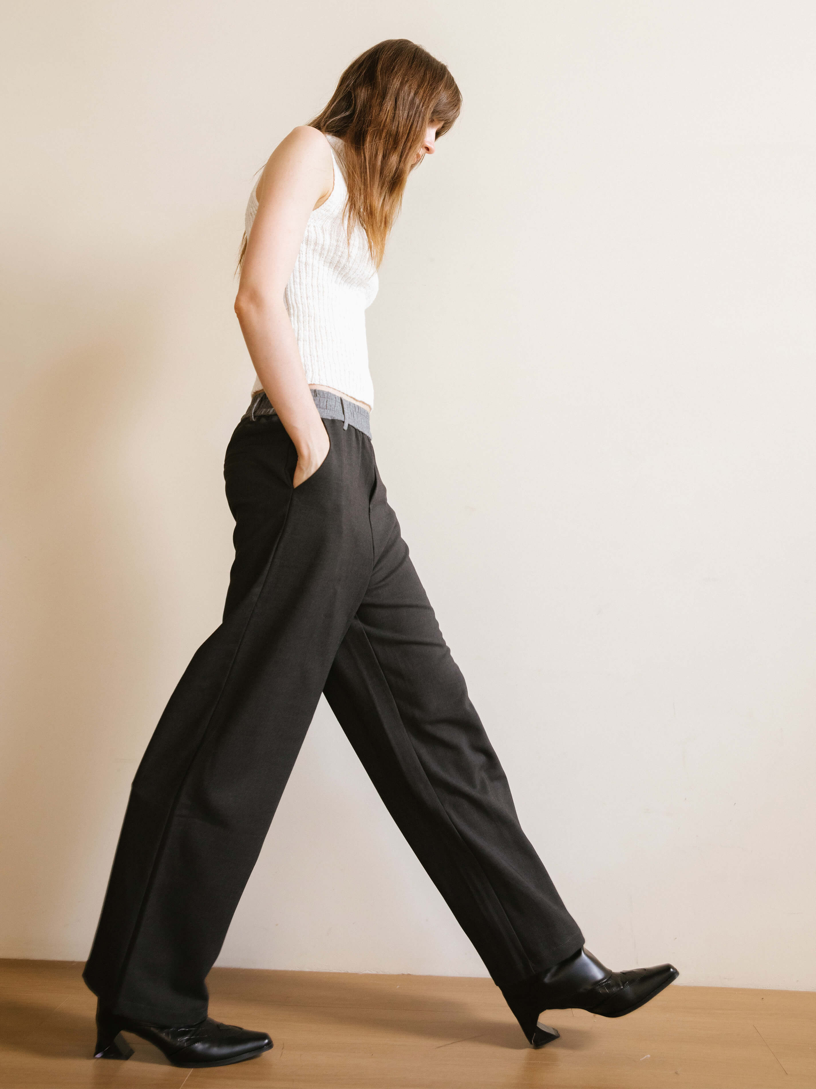 Colorblock Casual Straight Trousers - Image 12
