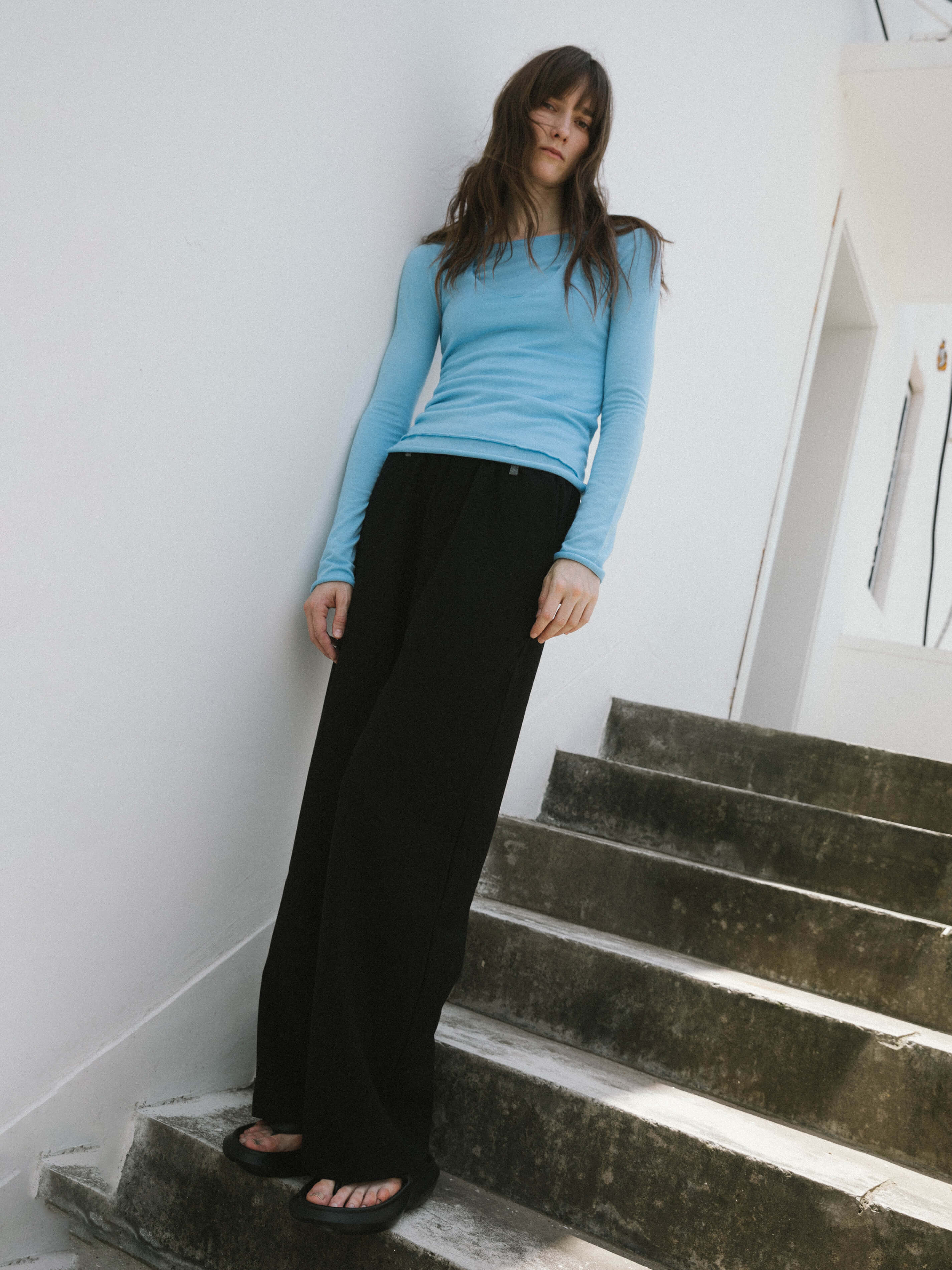 Colorblock Casual Straight Trousers - Image 2