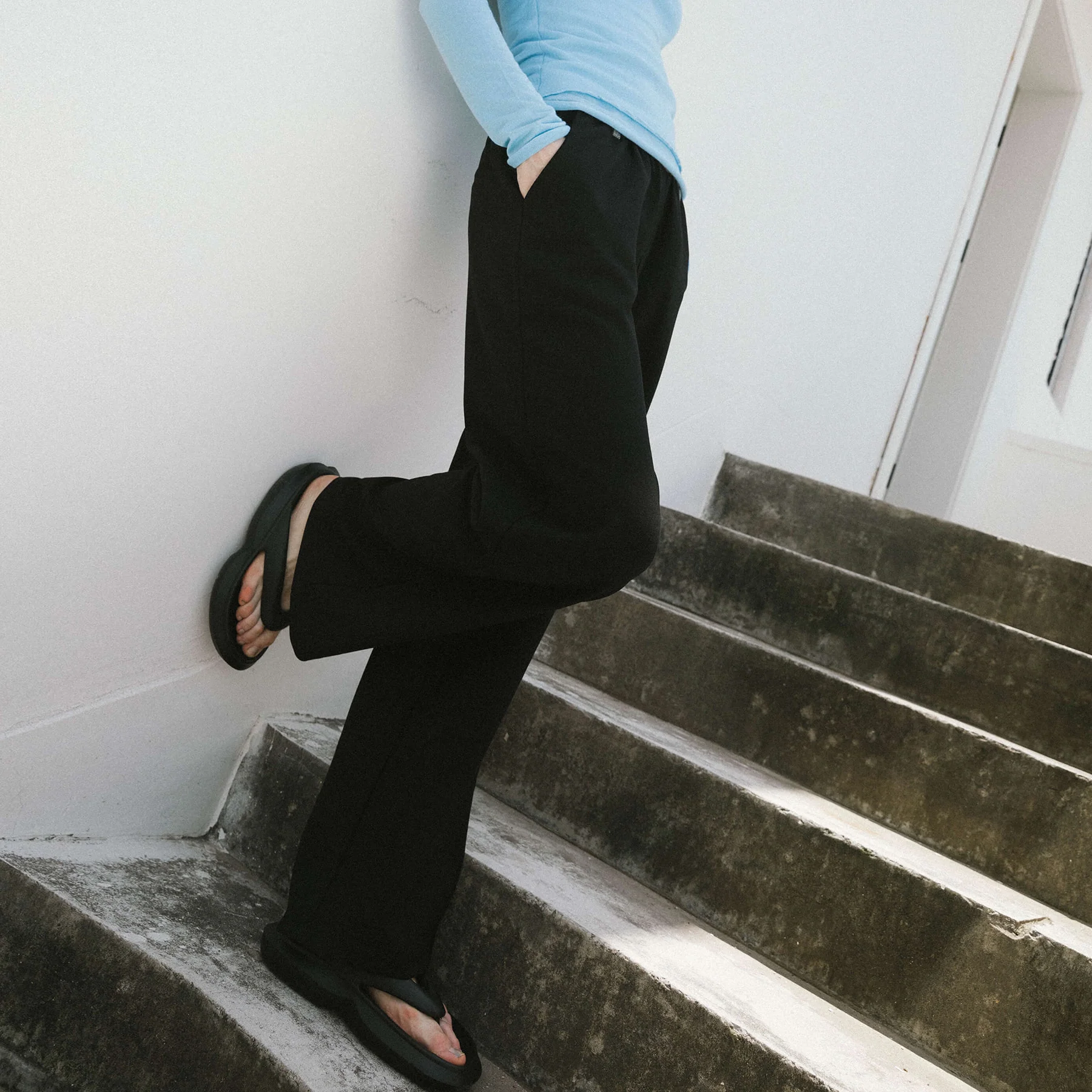 Colorblock Casual Straight Trousers - Image 3