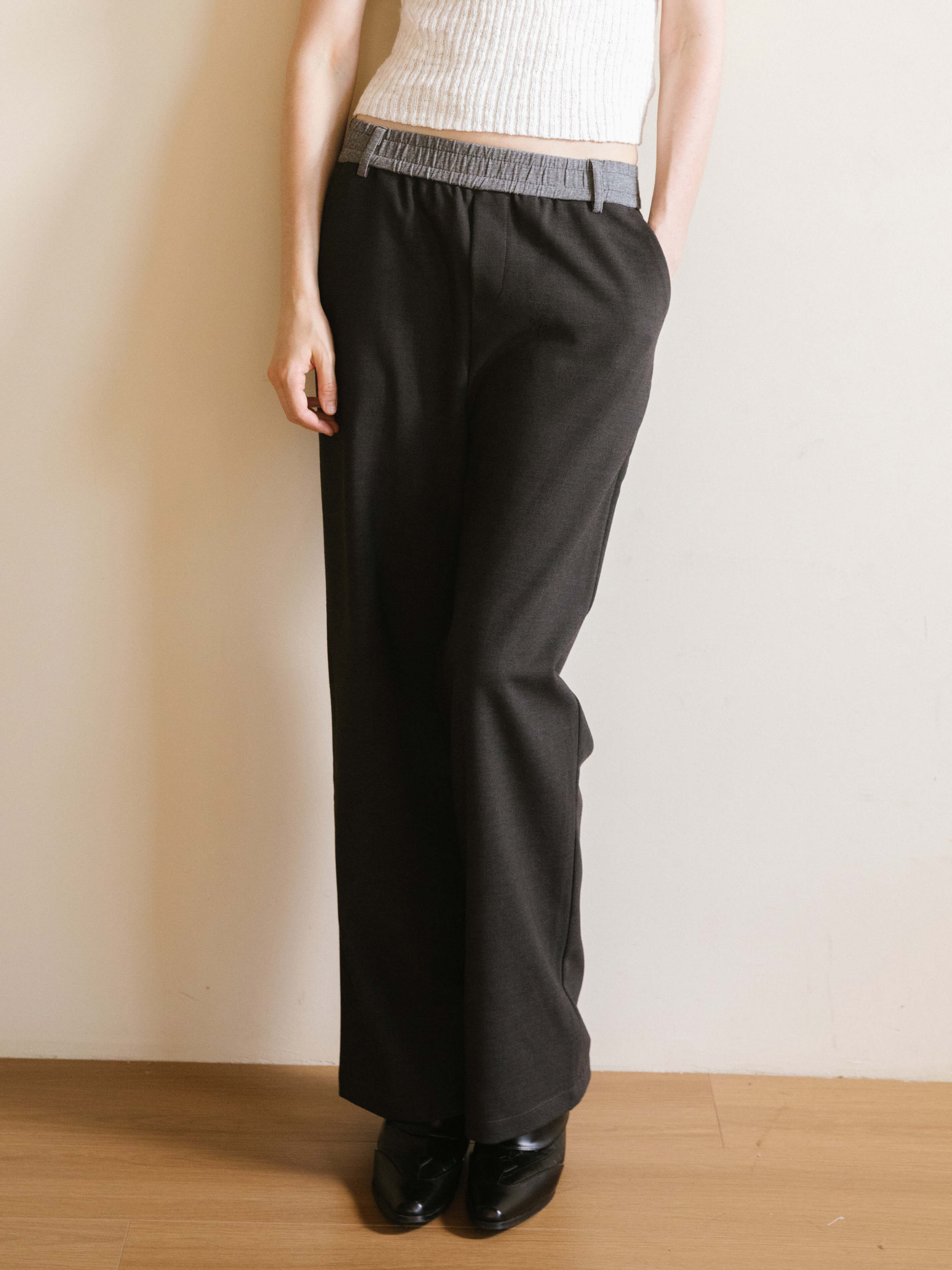 Colorblock Casual Straight Trousers - Image 6
