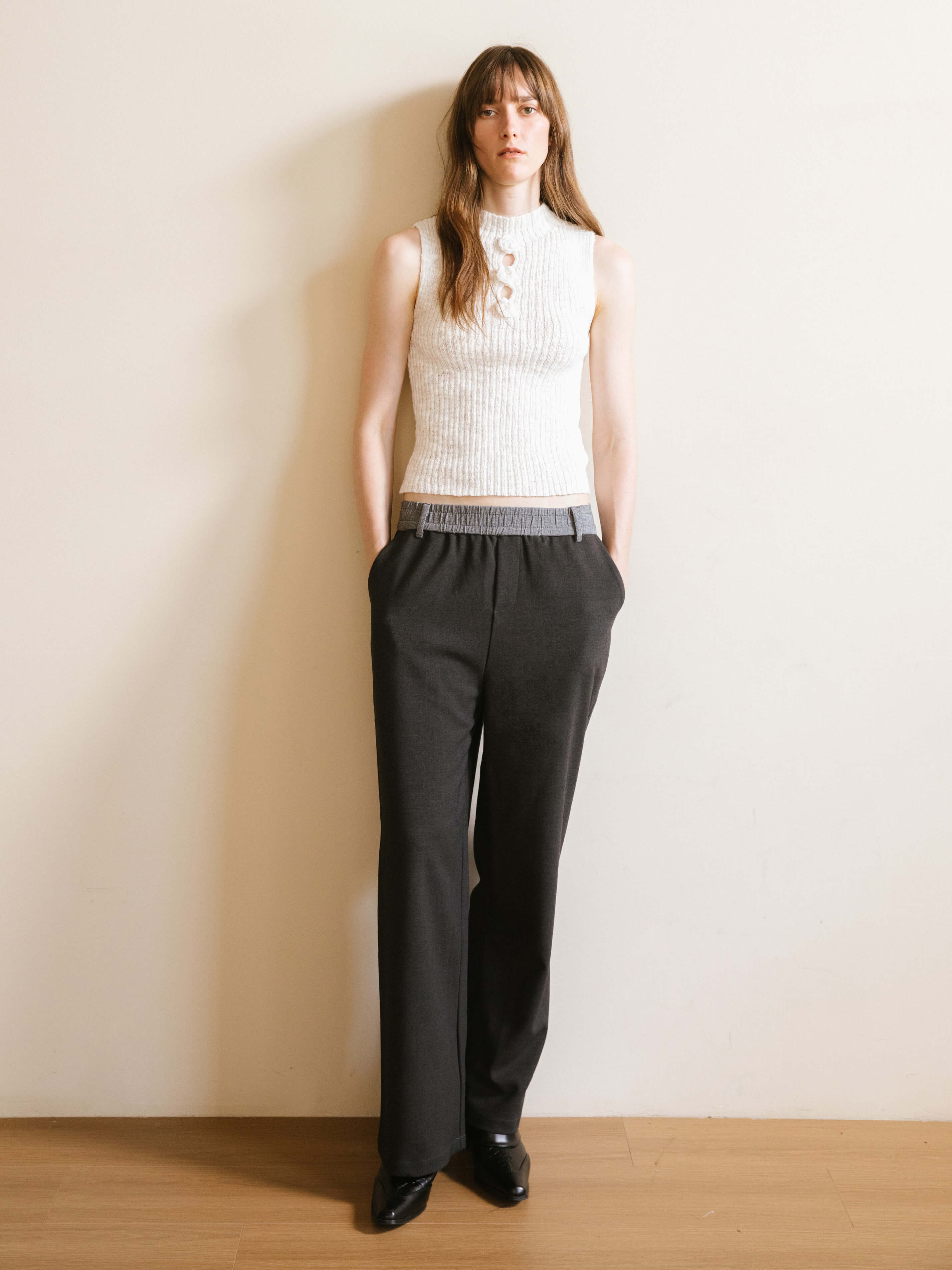 Colorblock Casual Straight Trousers - Image 9